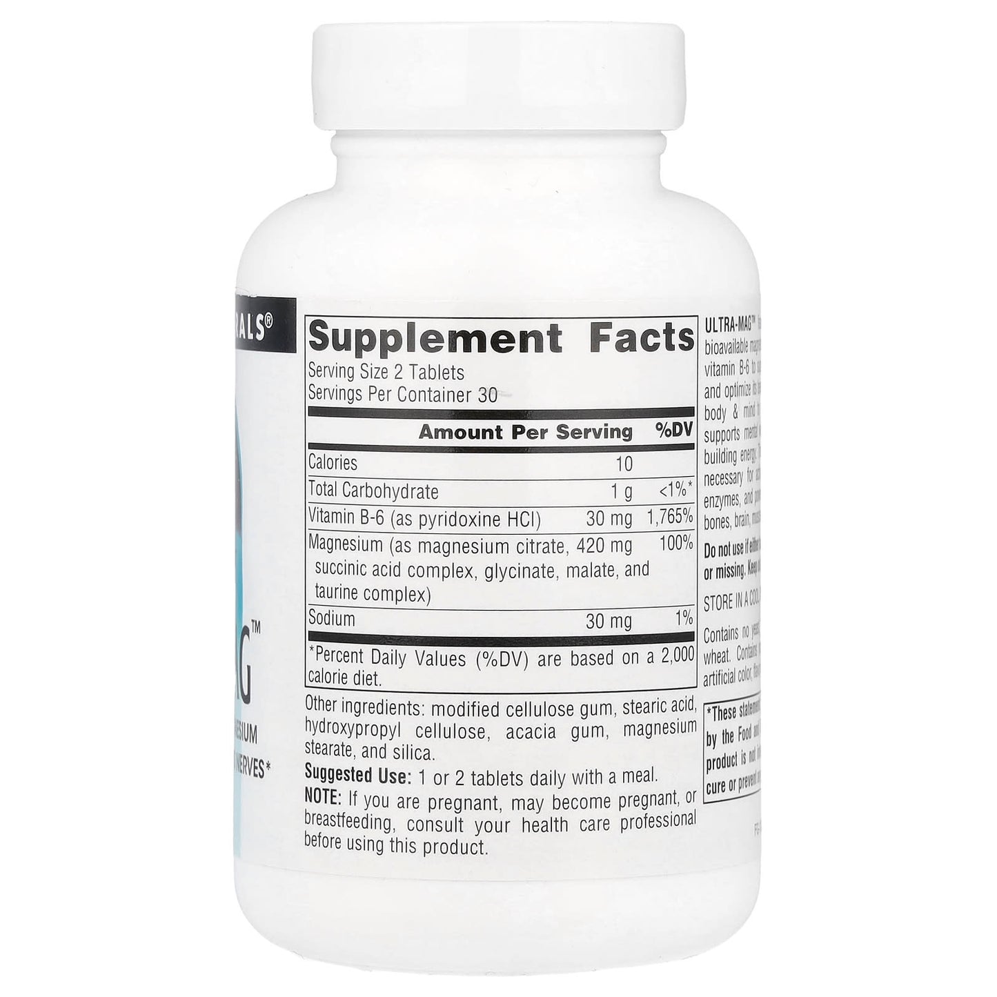Source Naturals, Ultra-Mag™, 60 Tablets - Image 2
