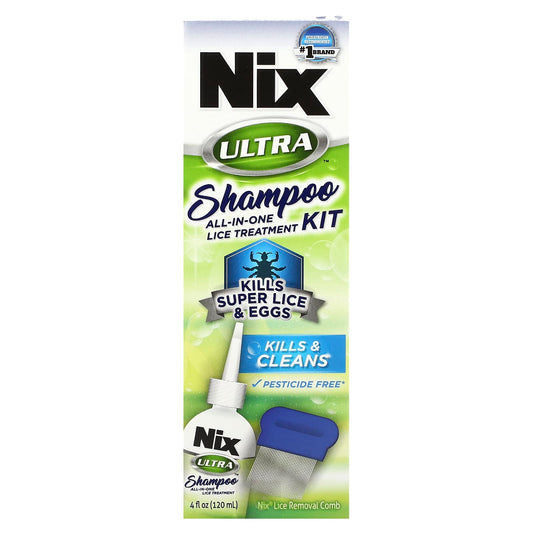 Nix, Ultra Shampoo, All-In-One Lice Treatment Kit, 1 Kit - Image 1