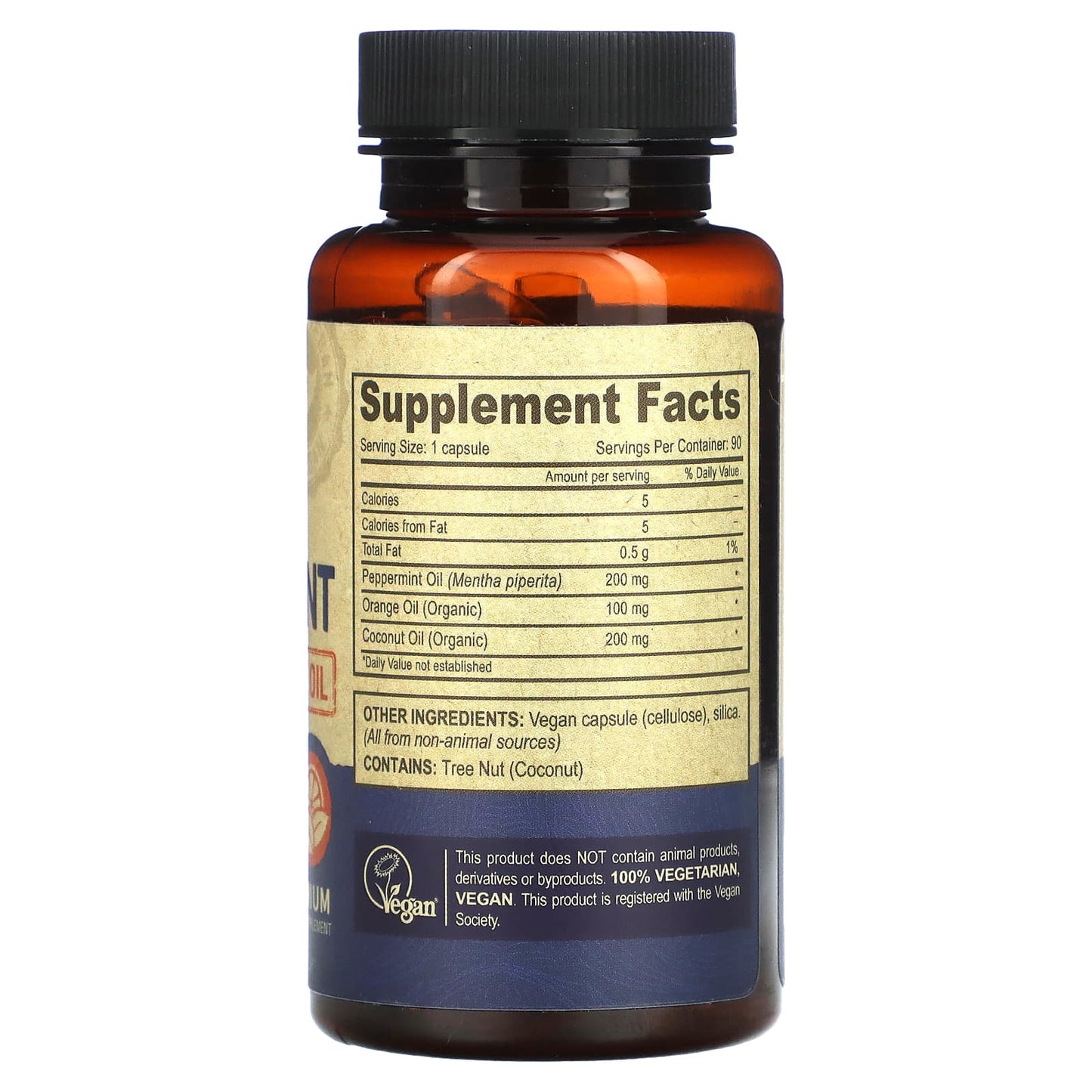 Vegan Peppermint Oil & Orange Oil Capsules by Deva - 90 Capsules - Image 2