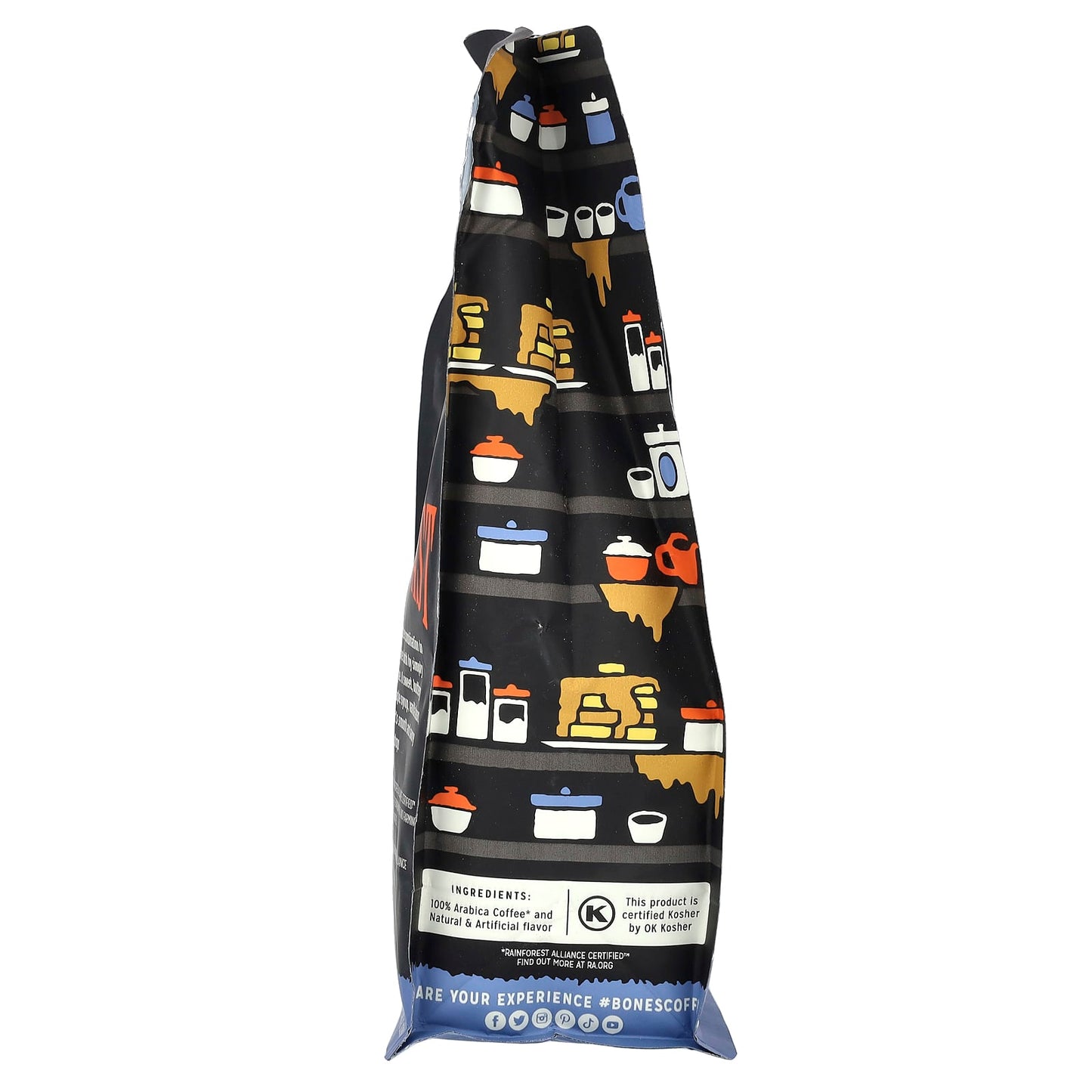 Bones Coffee French Toast Whole Bean Medium Roast 12 oz - Image 2