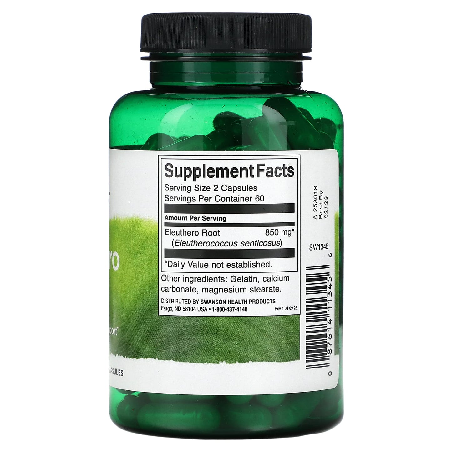 Swanson, Eleuthero Root, 425 mg, 120 Capsules - Image 2