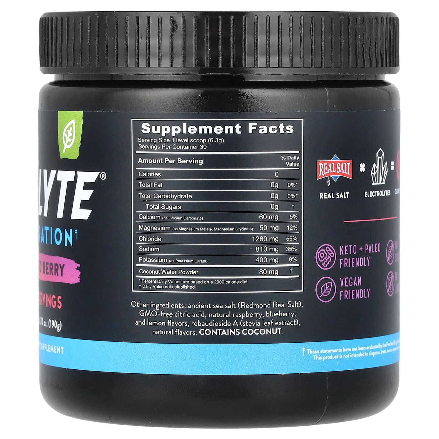 Redmond Trading Company, Re-Lyte® Hydration, Mixed Berry, 6.7 oz (190 g) - Image 2