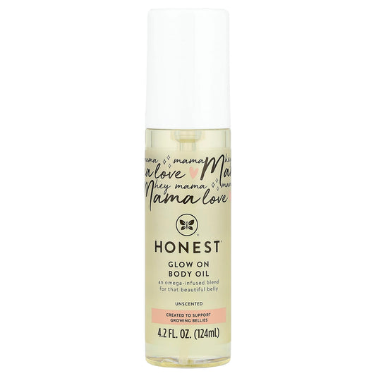 The Honest Company, Glow On Body Oil, Unscented, 4.2 fl oz (124 ml) - Image 1