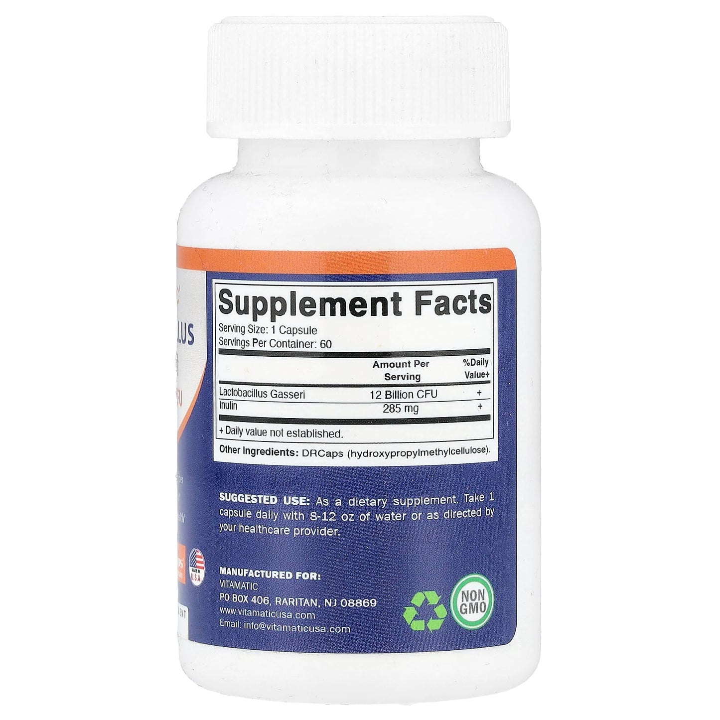 Vitamatic, Lactobacillus Gasseri, 60 DRcaps® Hypromellose Capsules - Image 2