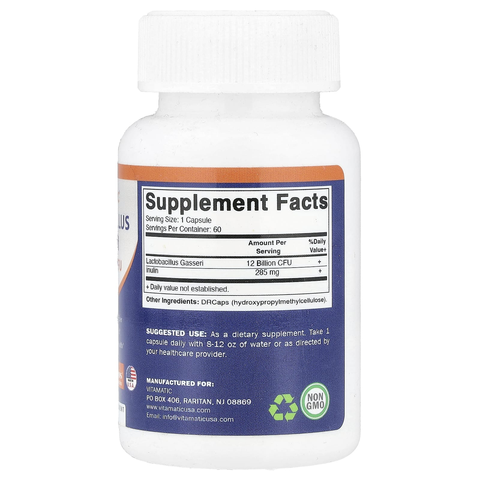 Vitamatic, Lactobacillus Gasseri, 60 DRcaps® Hypromellose Capsules - Image 2
