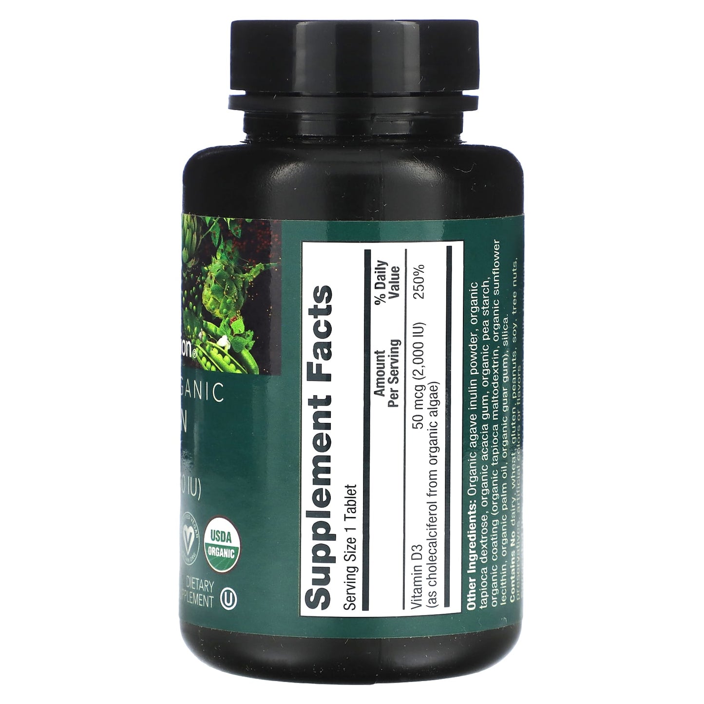 PlantFusion, Vitamin D3, 50 mcg (2,000 IU), 60 Vegan Tablets - Image 2