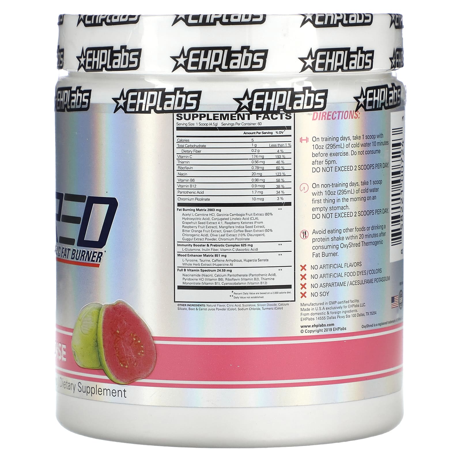 EHPlabs OxyShred Thermogenic Fat Burner, Guava Paradise, 270g - Image 2