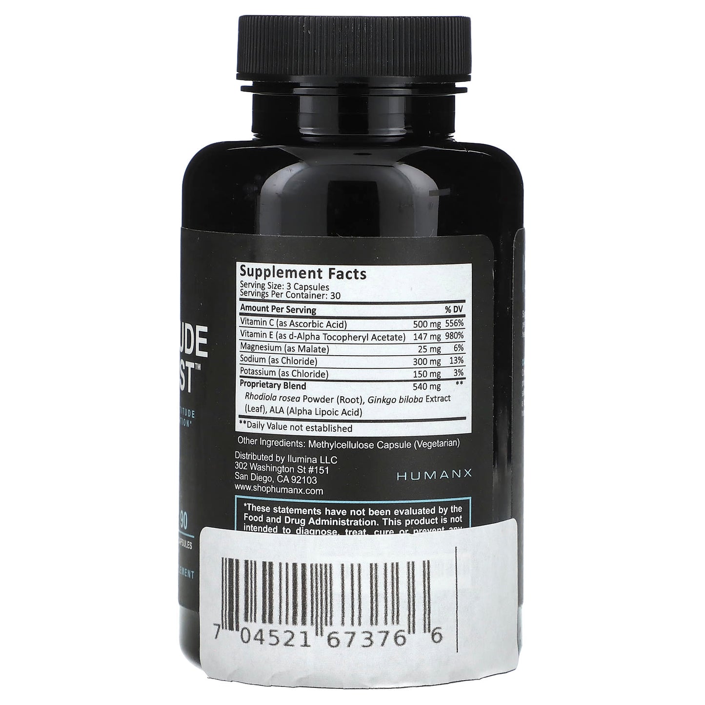 Humanx, Altitude Assist, 1,662 mg, 90 Capsules (554 mg per Capsule)