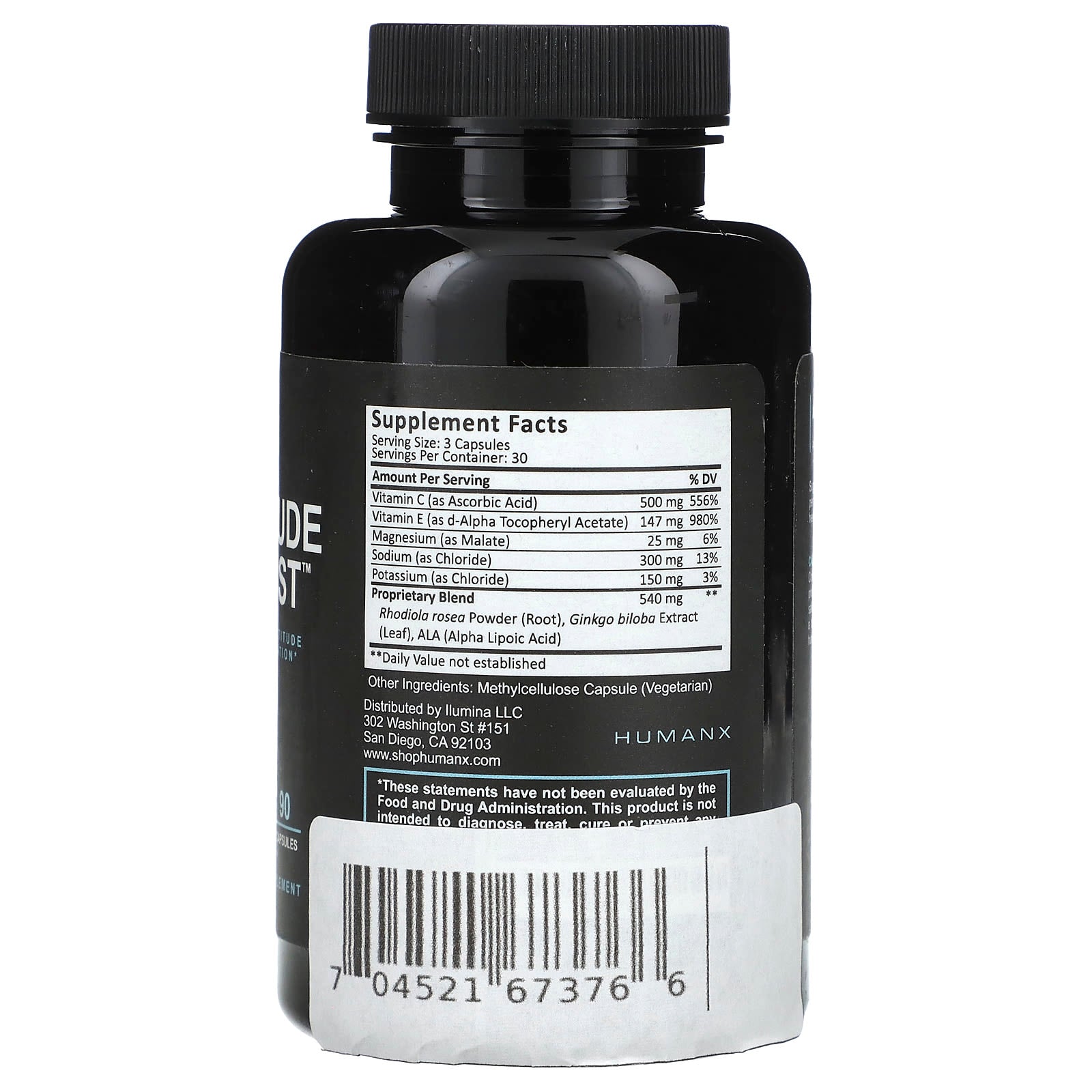 Humanx, Altitude Assist, 1,662 mg, 90 Capsules (554 mg per Capsule)