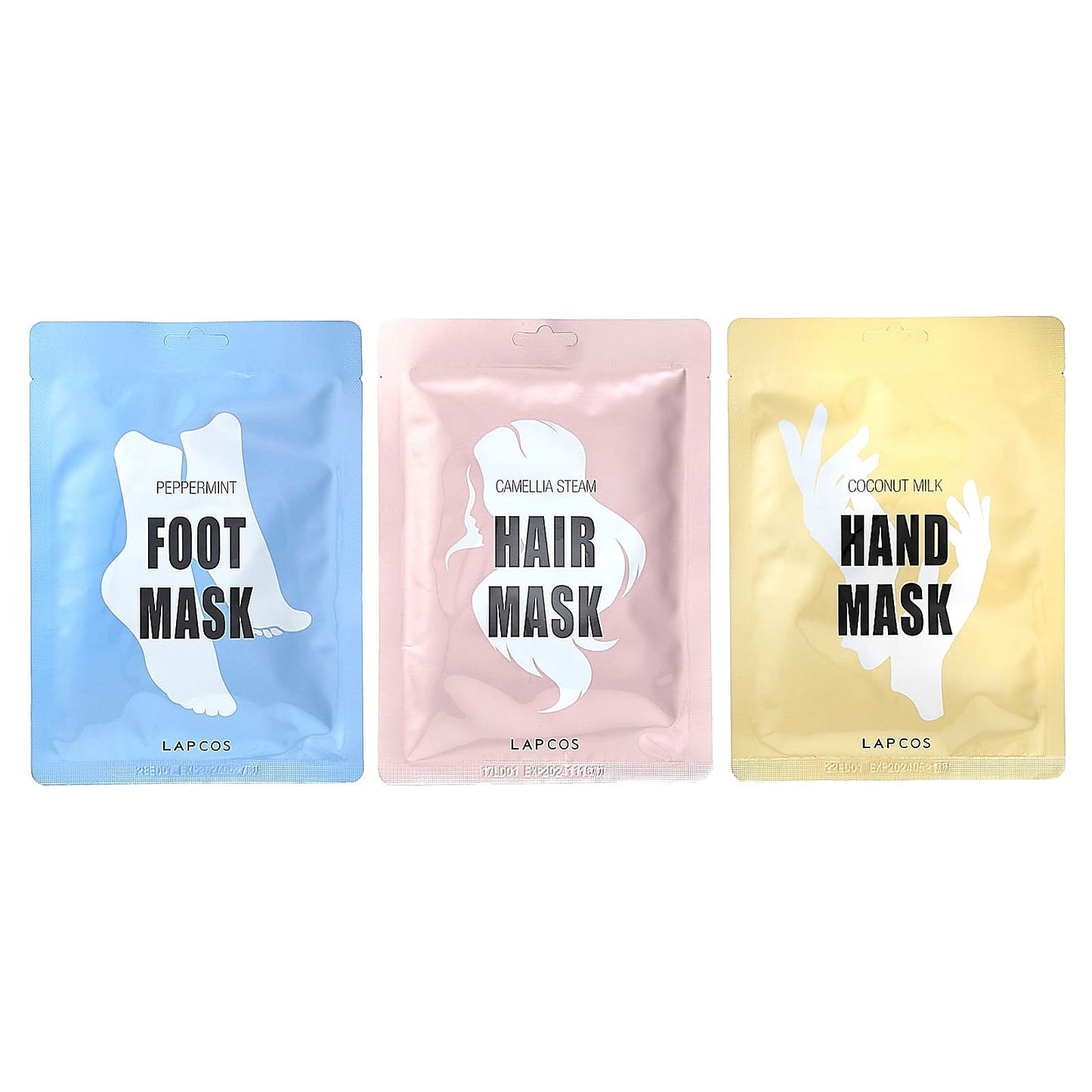 Lapcos, Variety Body Mask  Pack, 3 Masks - Image 1