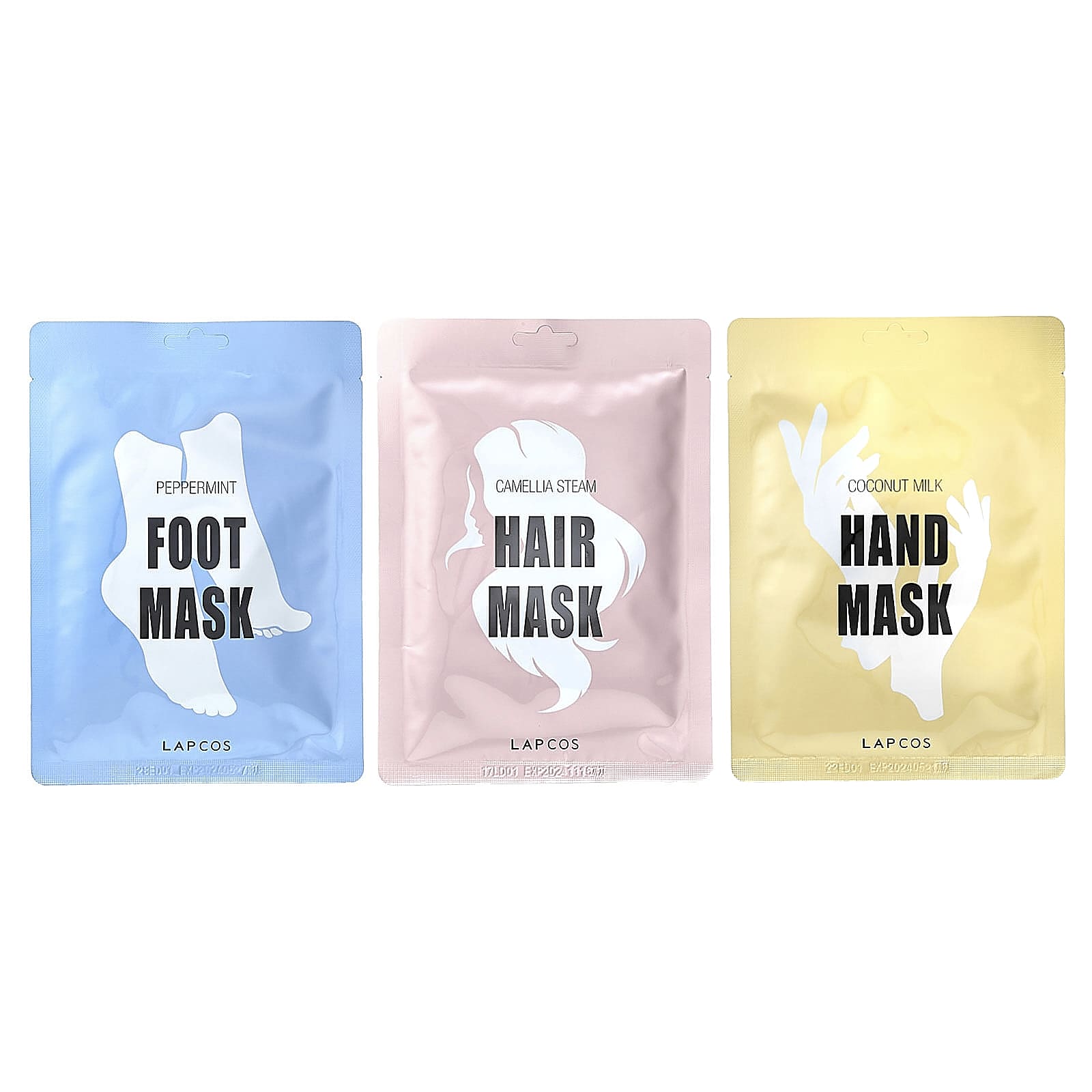 Lapcos, Variety Body Mask  Pack, 3 Masks - Image 1