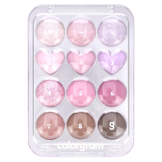 Colorgram Eyeshadow Palette - Soft Pink & Lavender Shades - Image 1