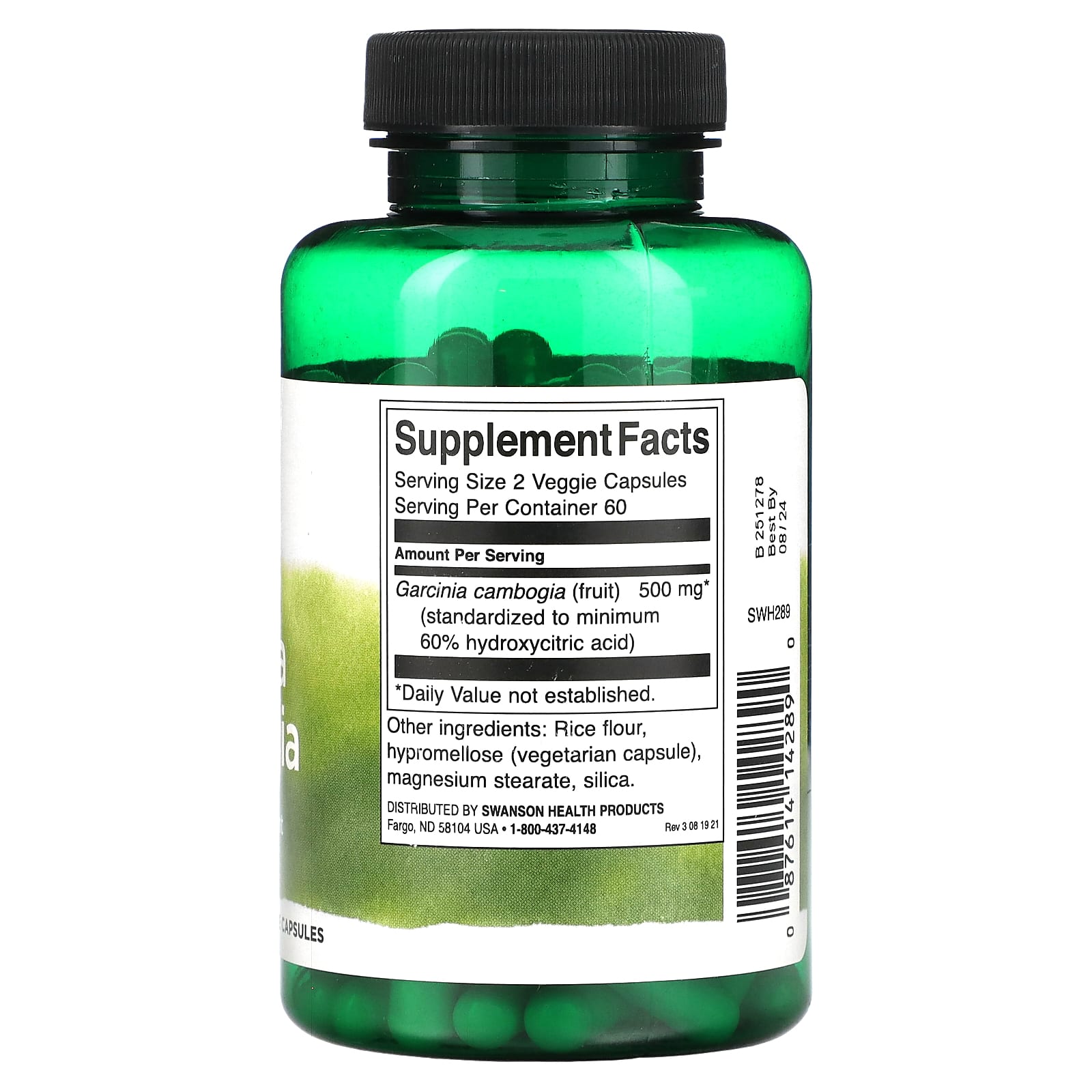 Swanson, Garcinia Cambogia, 250 mg, 120 Veggie Capsules - Image 2