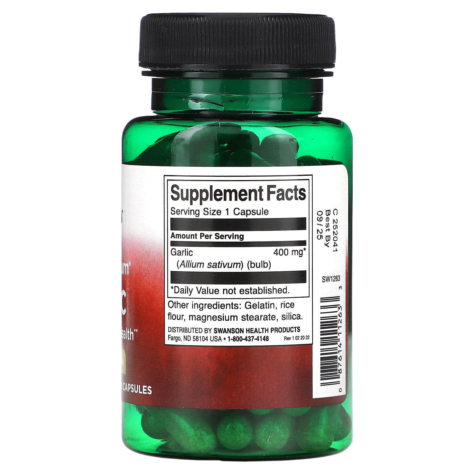 Swanson, Full Spectrum Garlic, 400 mg, 60 Capsules - Image 2
