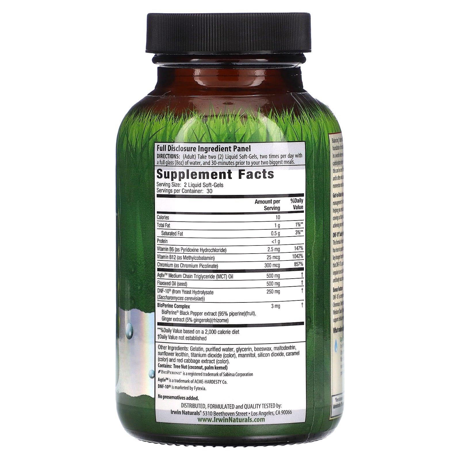 Irwin Naturals Gut-to-Brain Hunger Control 60 Liquid Soft-Gels for Weight Loss - Image 2
