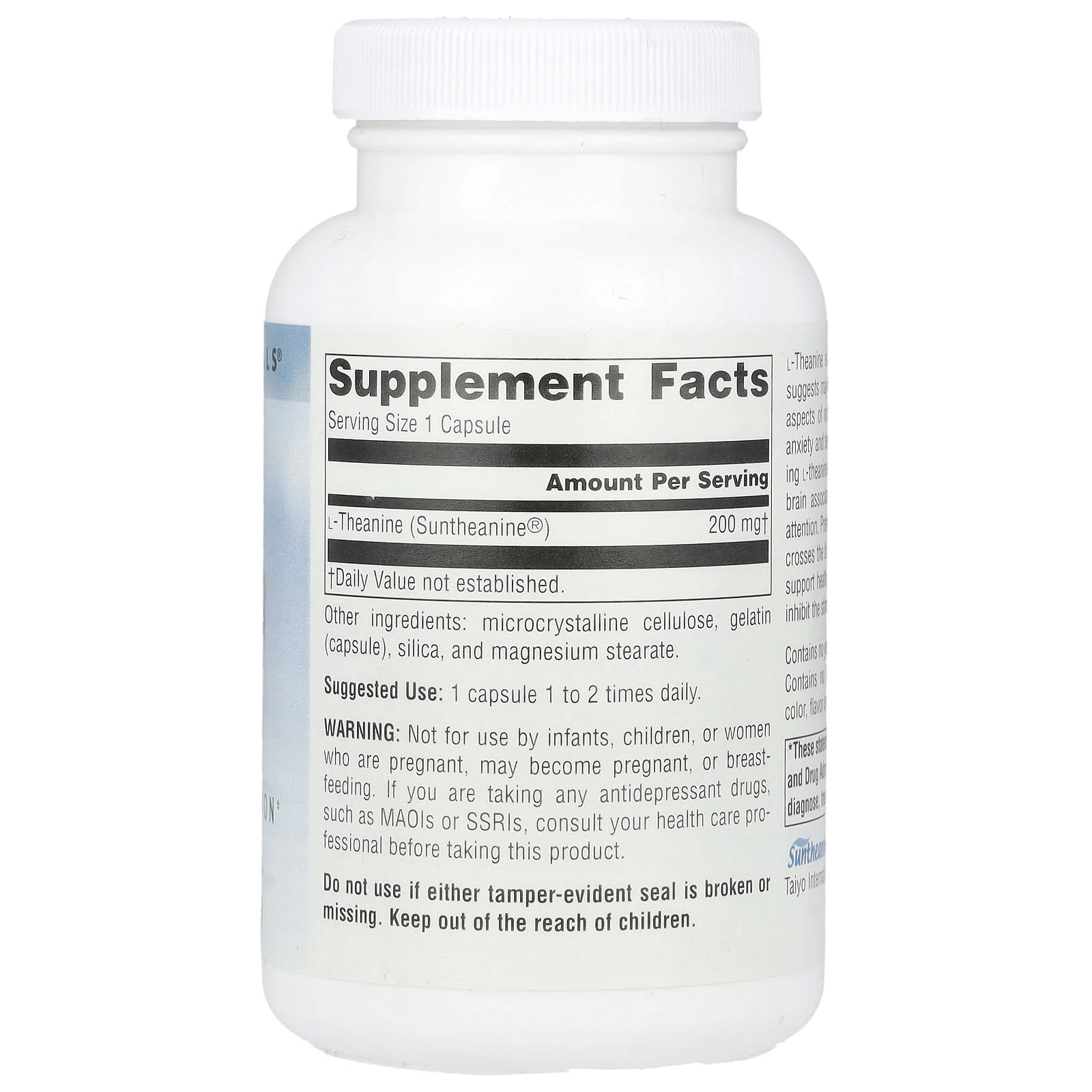 Source Naturals, Serene Science®, L-theanine, 200 mg, 120 Capsules - Image 2