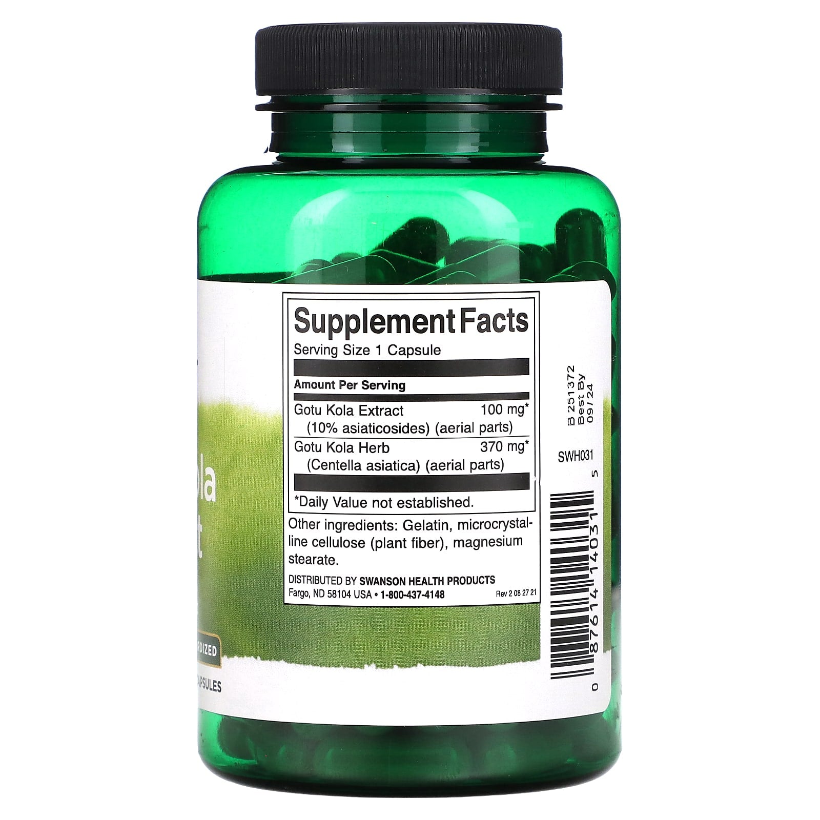 Swanson, Gotu Kola Extract, 100 mg, 120 Capsules - Image 2