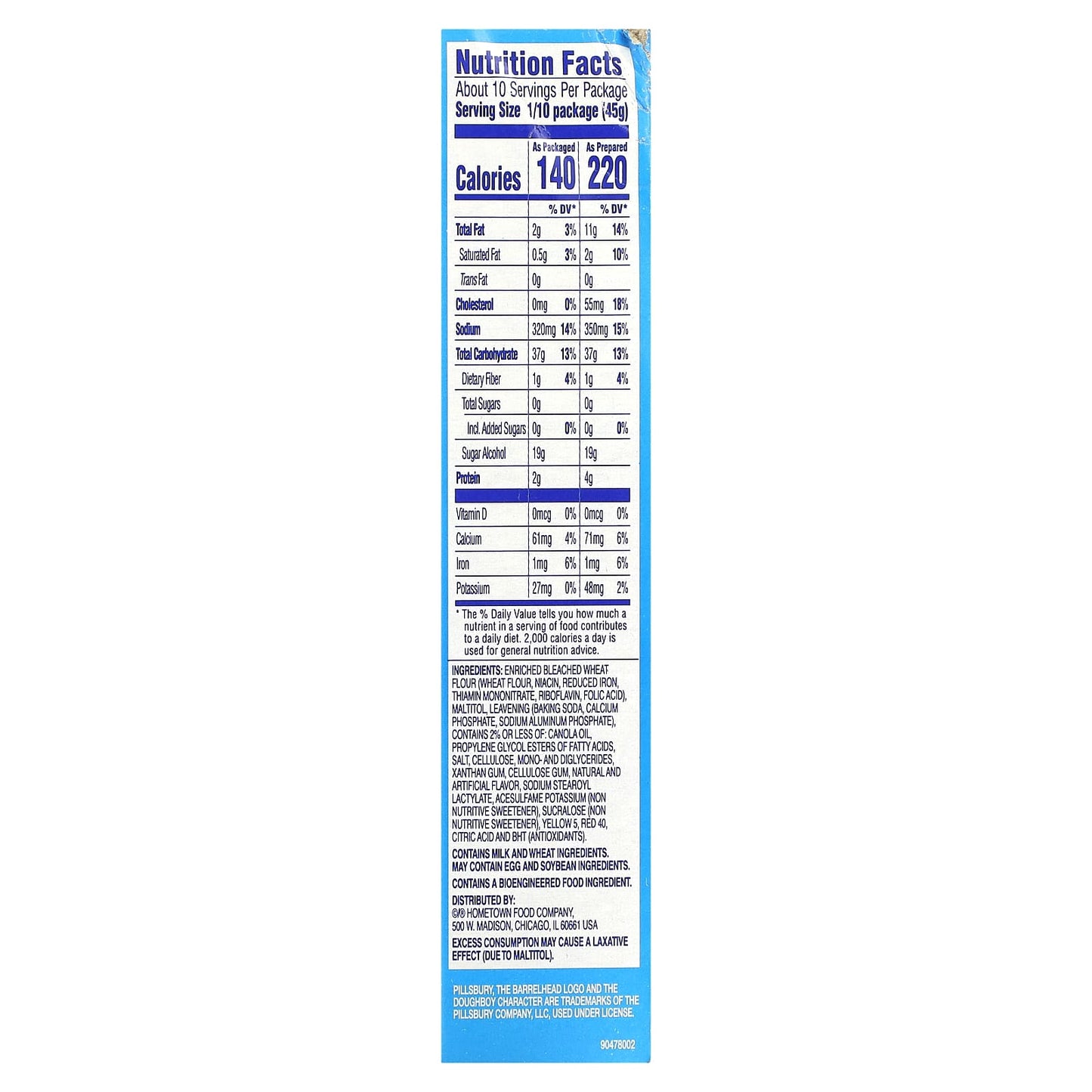 Pillsbury, Zero Sugar, Premium Cake Mix, Classic Yellow, 16 oz (454 g) - Image 2