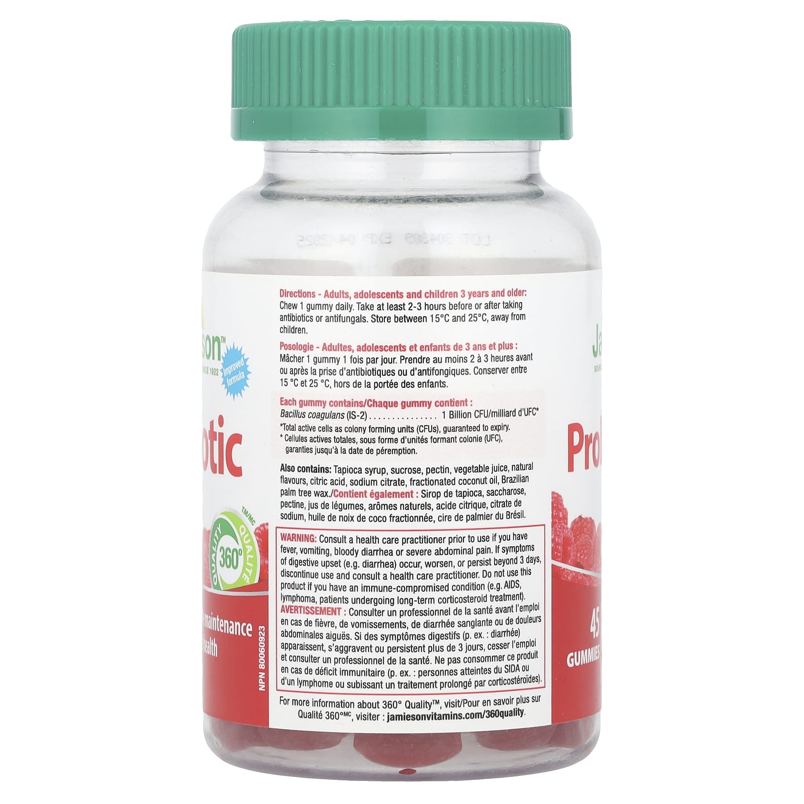 Jamieson Vitamins Probiotic Gummies, Berry Blast, 1B CFU, 45 Gummies - Image 2