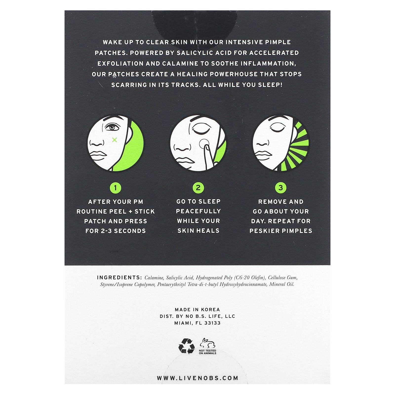 No BS Skincare, Intensive Overnight Pimple Patches , 36 Patches - Image 2
