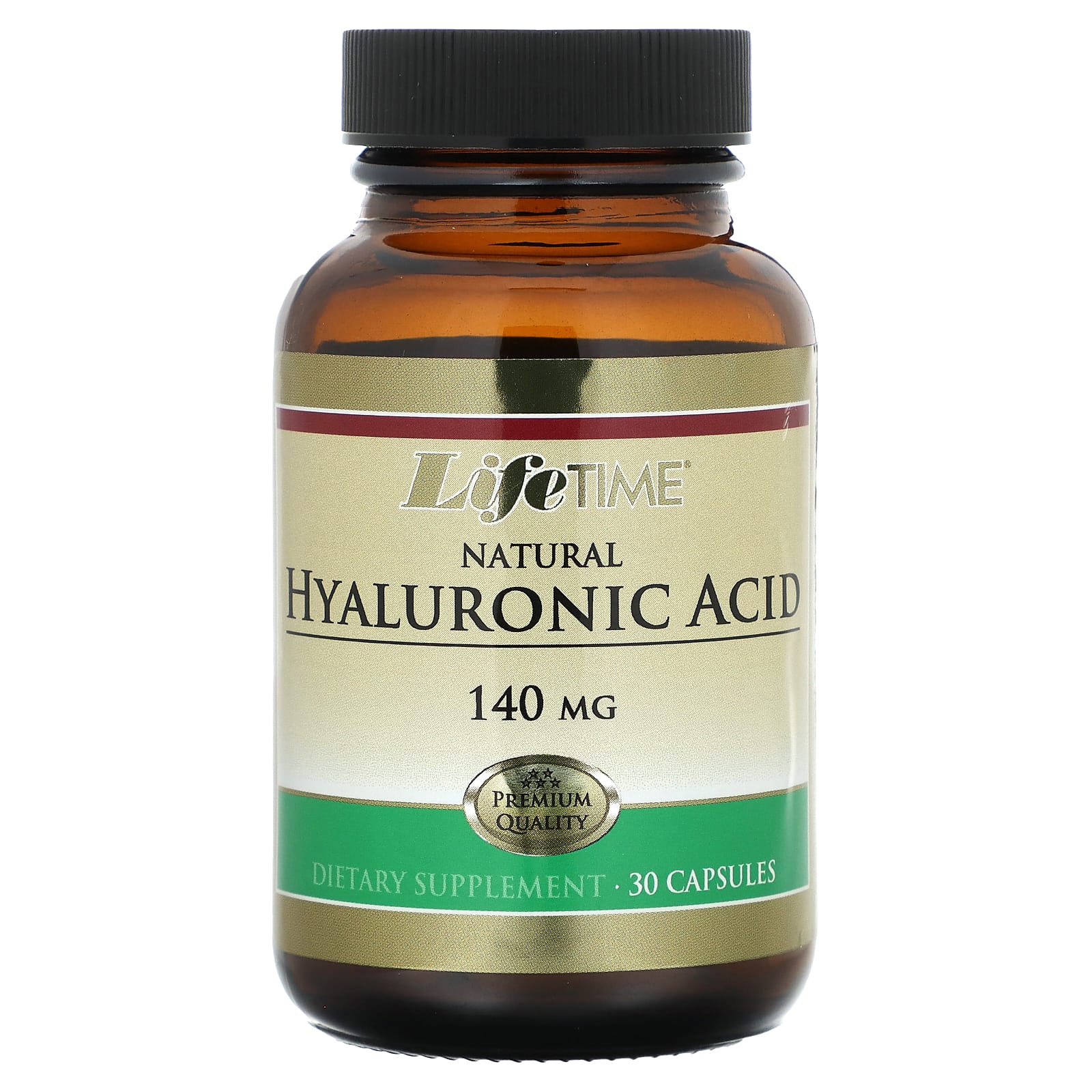 LifeTime Vitamins, Natural Hyaluronic Acid, 140 mg, 30 Capsules - Image 1