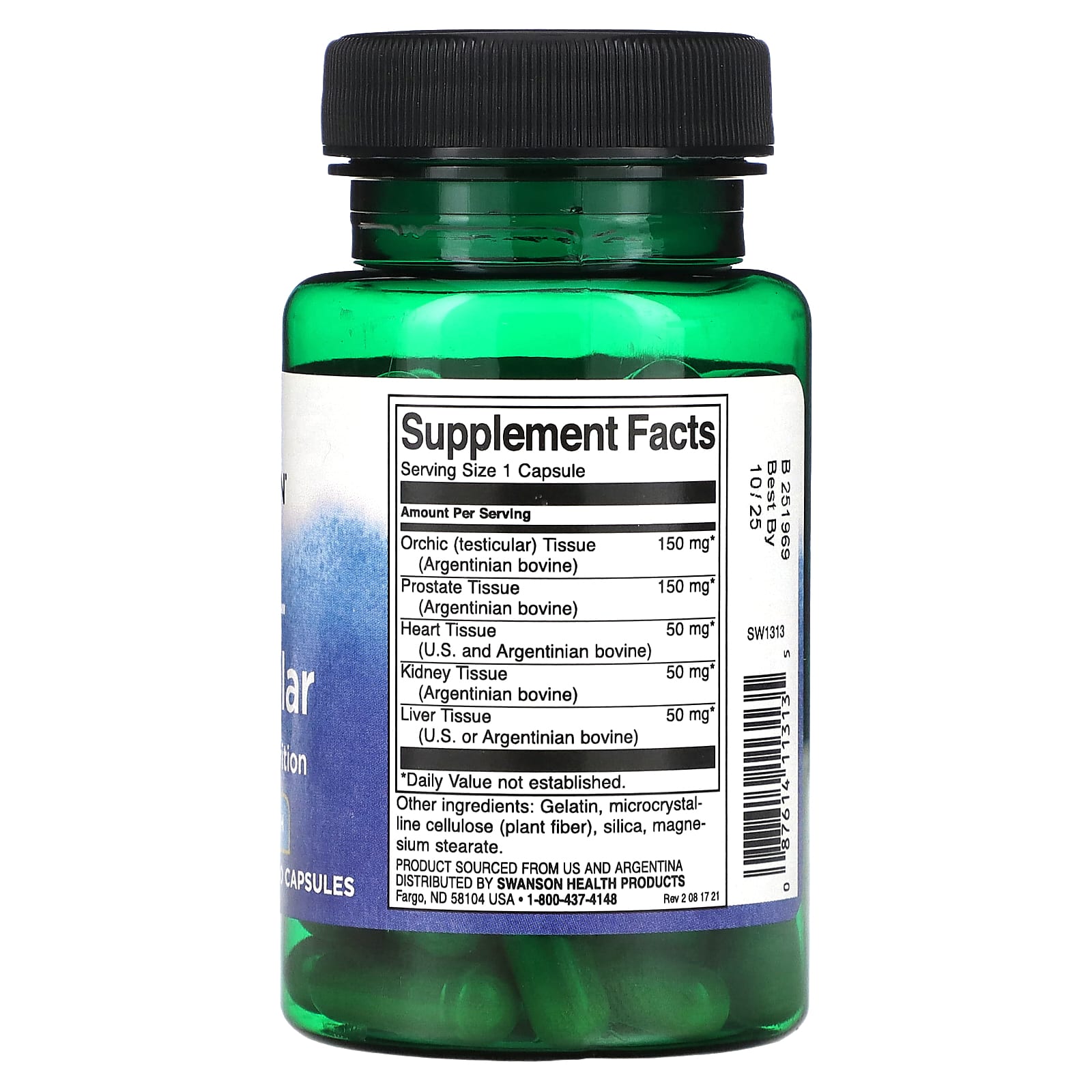 Swanson, Multi-Glandular, Men's Health, 60 Capsules - Image 2