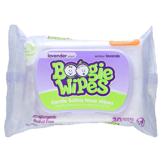Lavender Gentle Saline Nose Wipes for Kids, 30 Count - Image 1