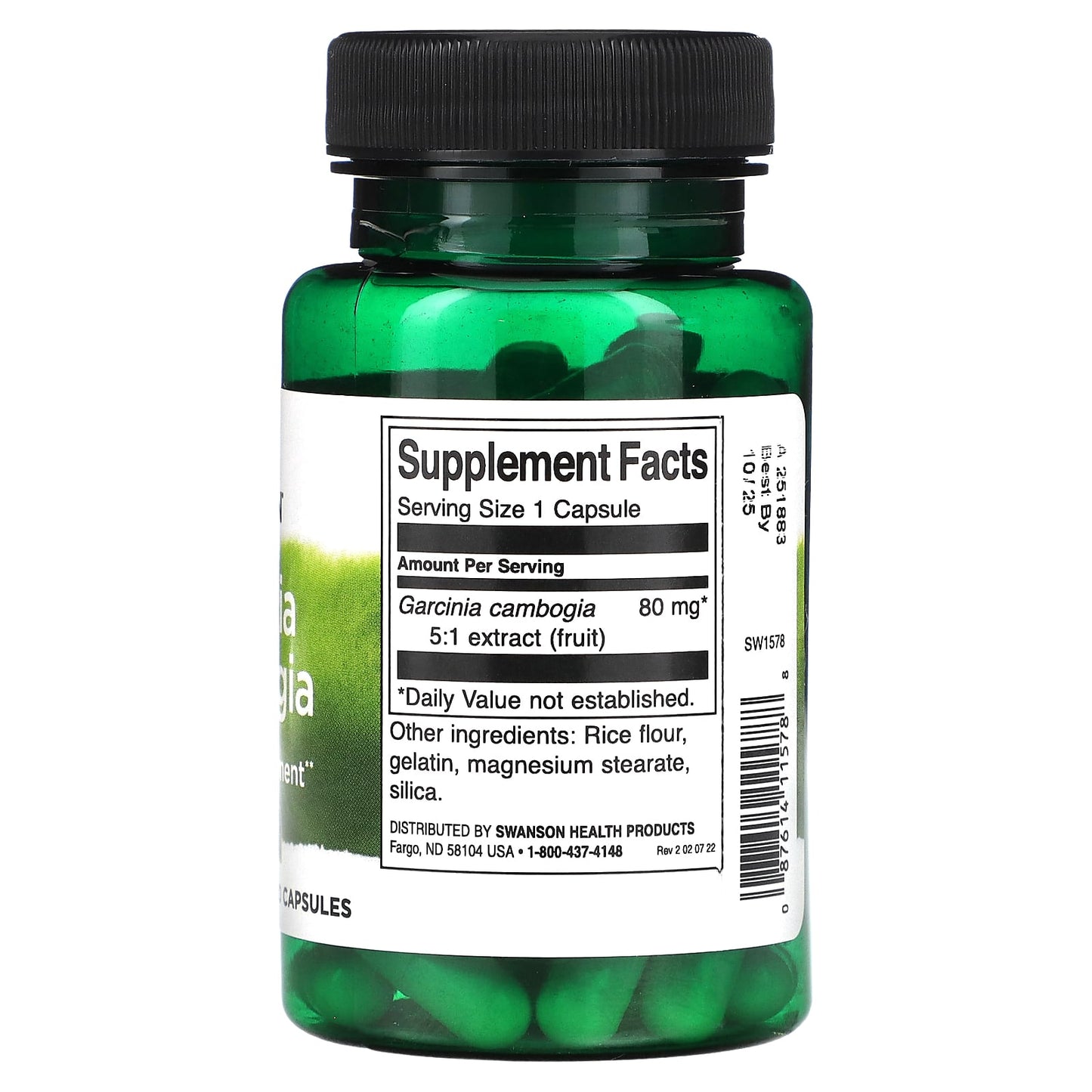 Swanson, Garcinia Cambogia 5:1 Extract, 60 Capsules (80 mg per Capsule) - Image 2