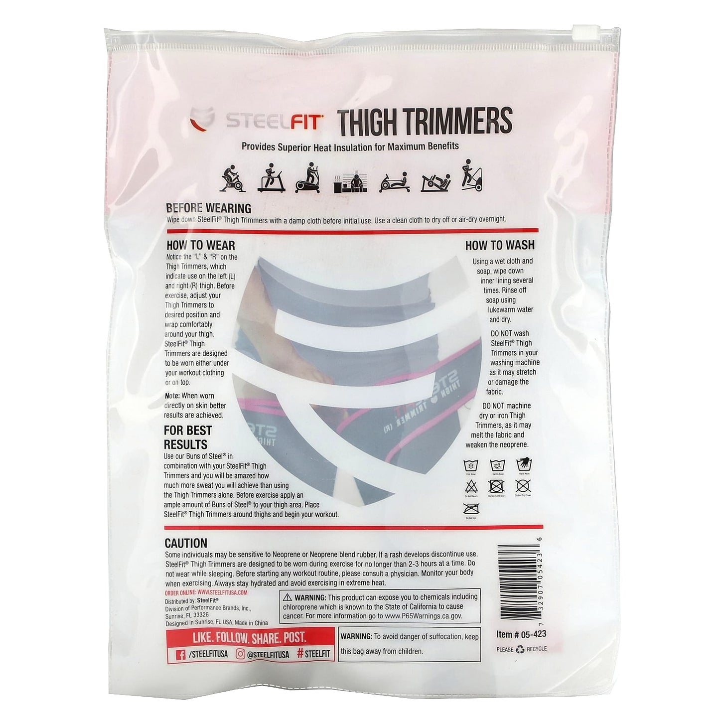 SteelFit, Thigh Trimmers, OS, 1 Pair - Image 2