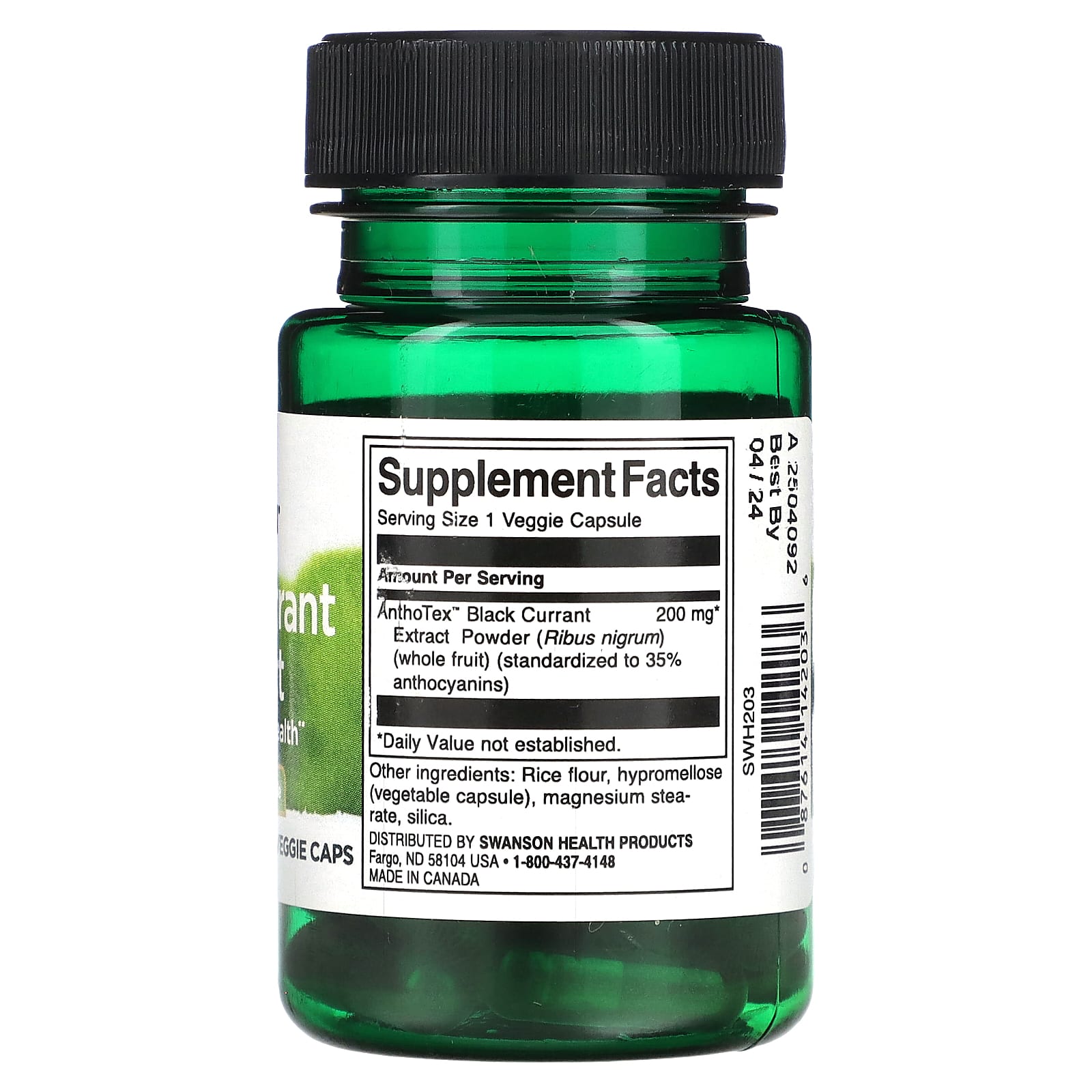 Swanson, Black Currant Extract, 200 mg, 30 Veggie Caps - Image 2