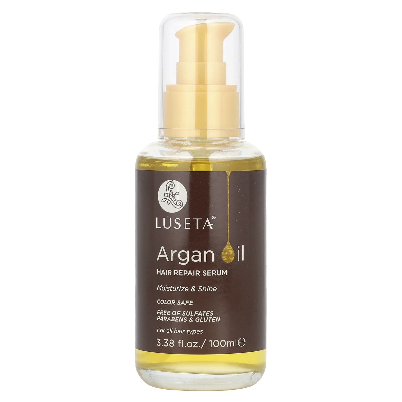 Luseta Beauty, Argan Oil, Hair Repair Serum, 3.38 fl oz (100 ml) - Image 1