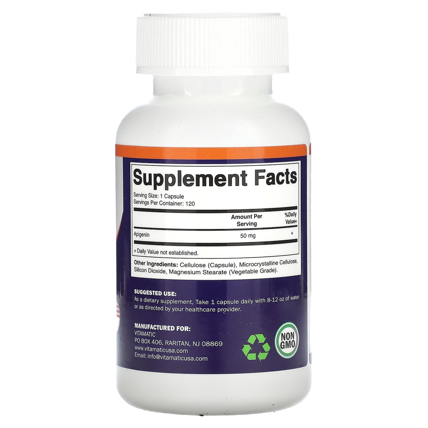 Vitamatic, Apigenin, 50 mg, 120 Capsules - Image 2
