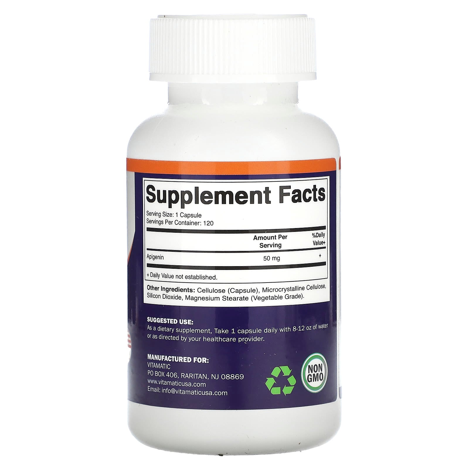 Vitamatic, Apigenin, 50 mg, 120 Capsules - Image 2