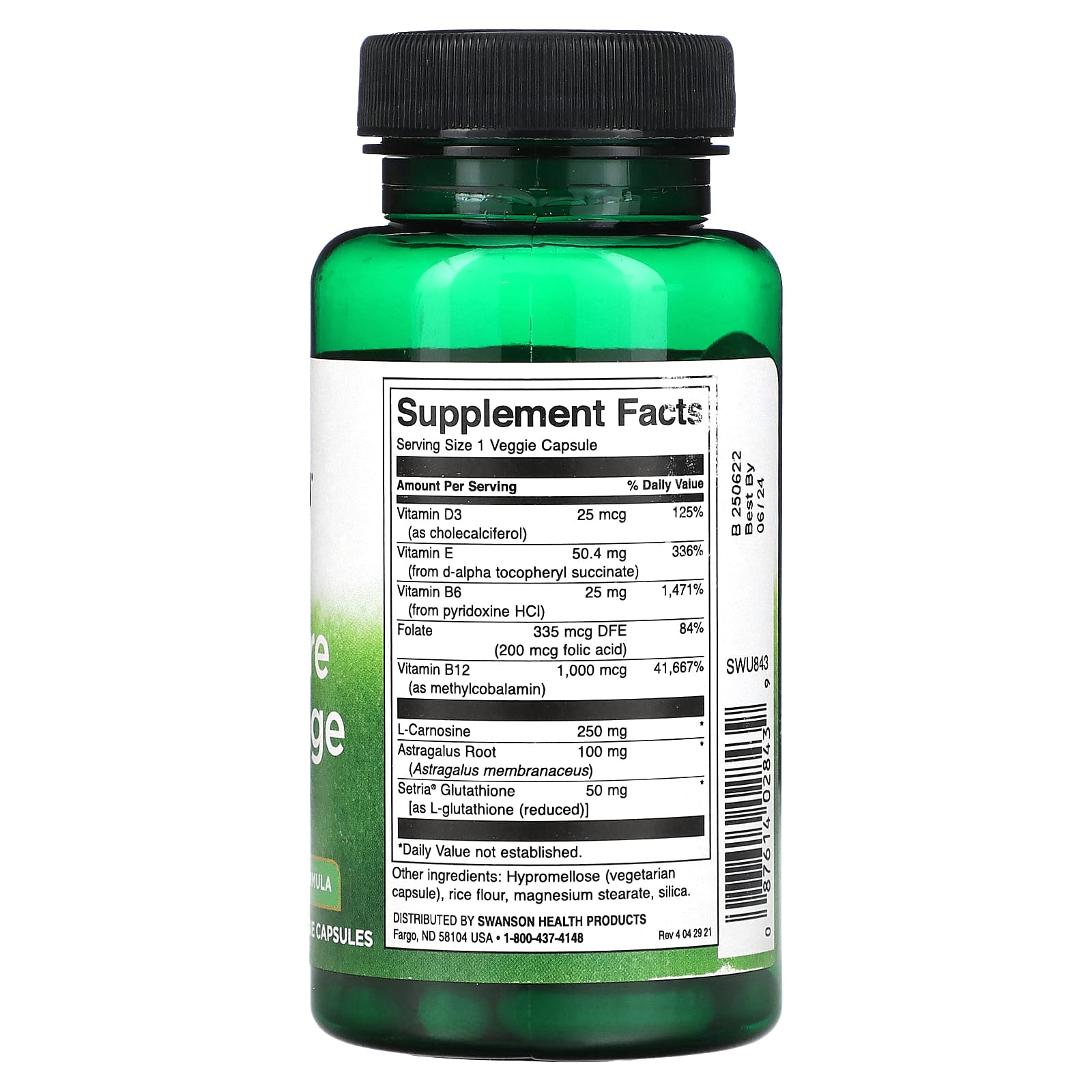 Swanson, Telomere Advantage, 60 Veggie Capsules - Image 2