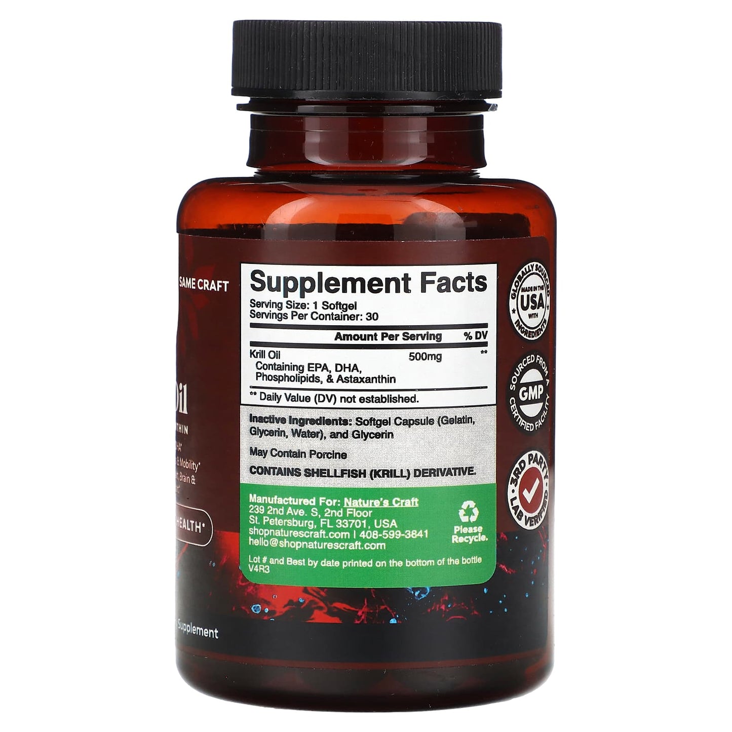 Nature's Craft, Krill Oil with Astaxanthin, 30 Softgels - Image 2