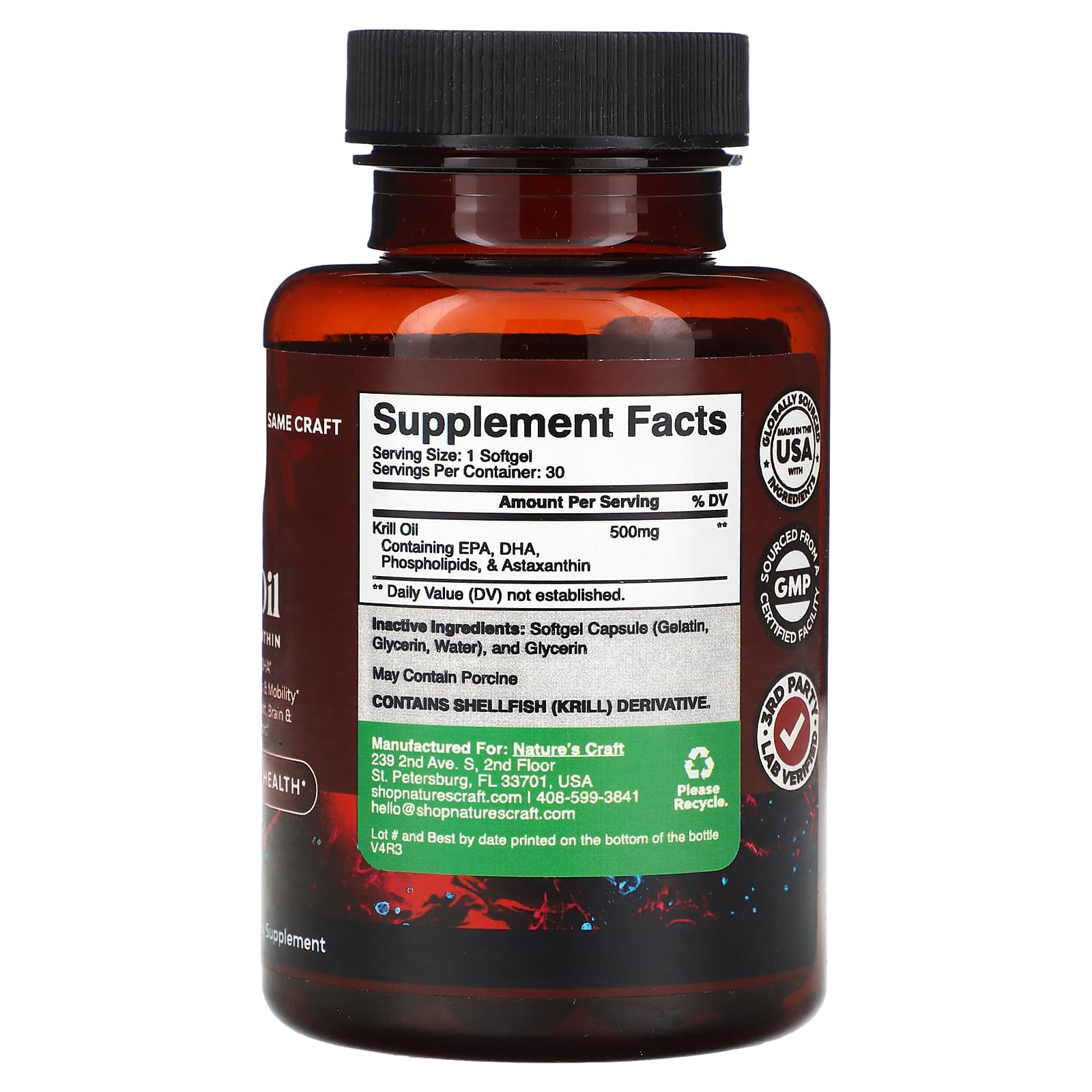 Nature's Craft, Krill Oil with Astaxanthin, 30 Softgels - Image 2
