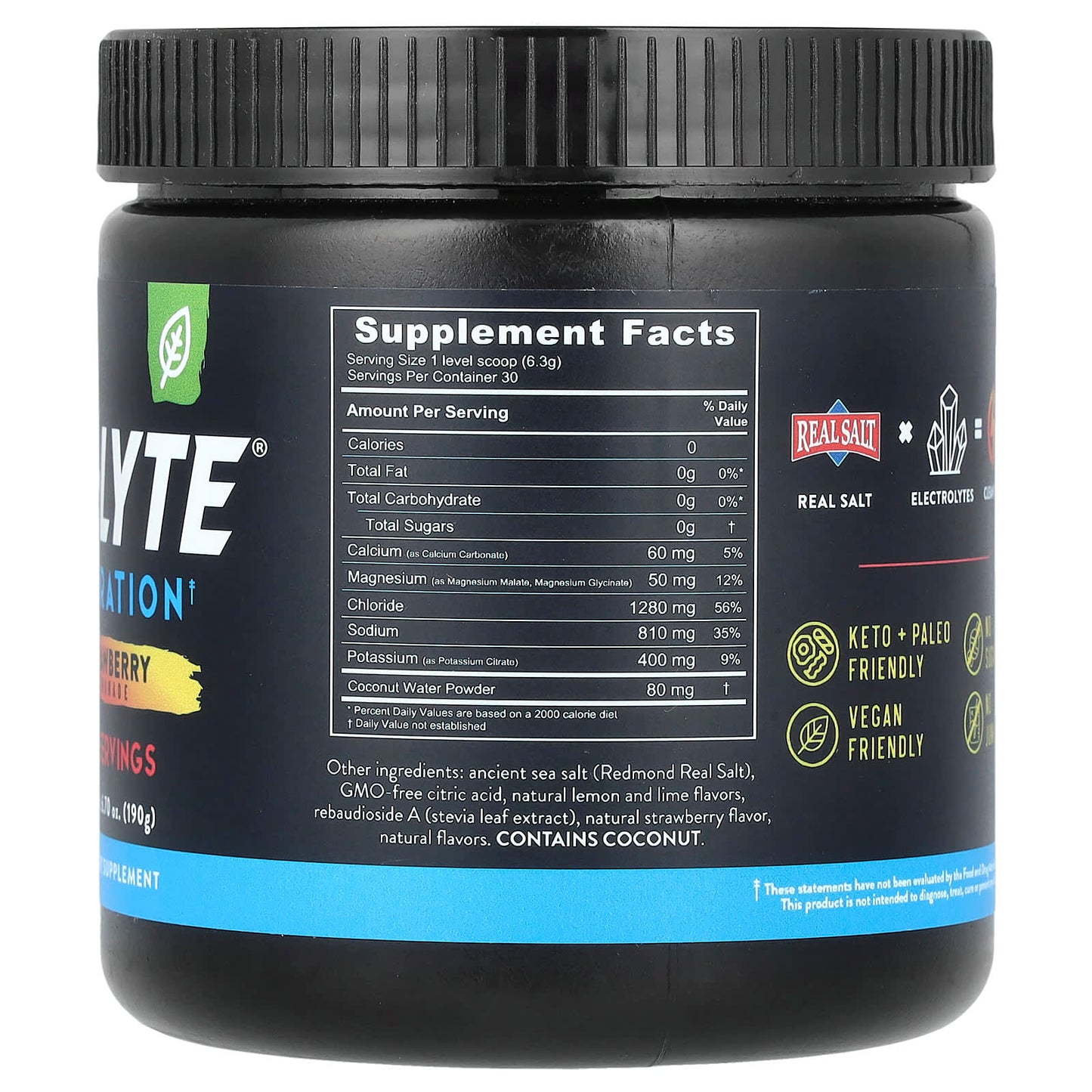 Redmond Trading Company, Re-Lyte® Hydration, Strawberry Lemonade, 6.7 oz (190 g) - Image 2