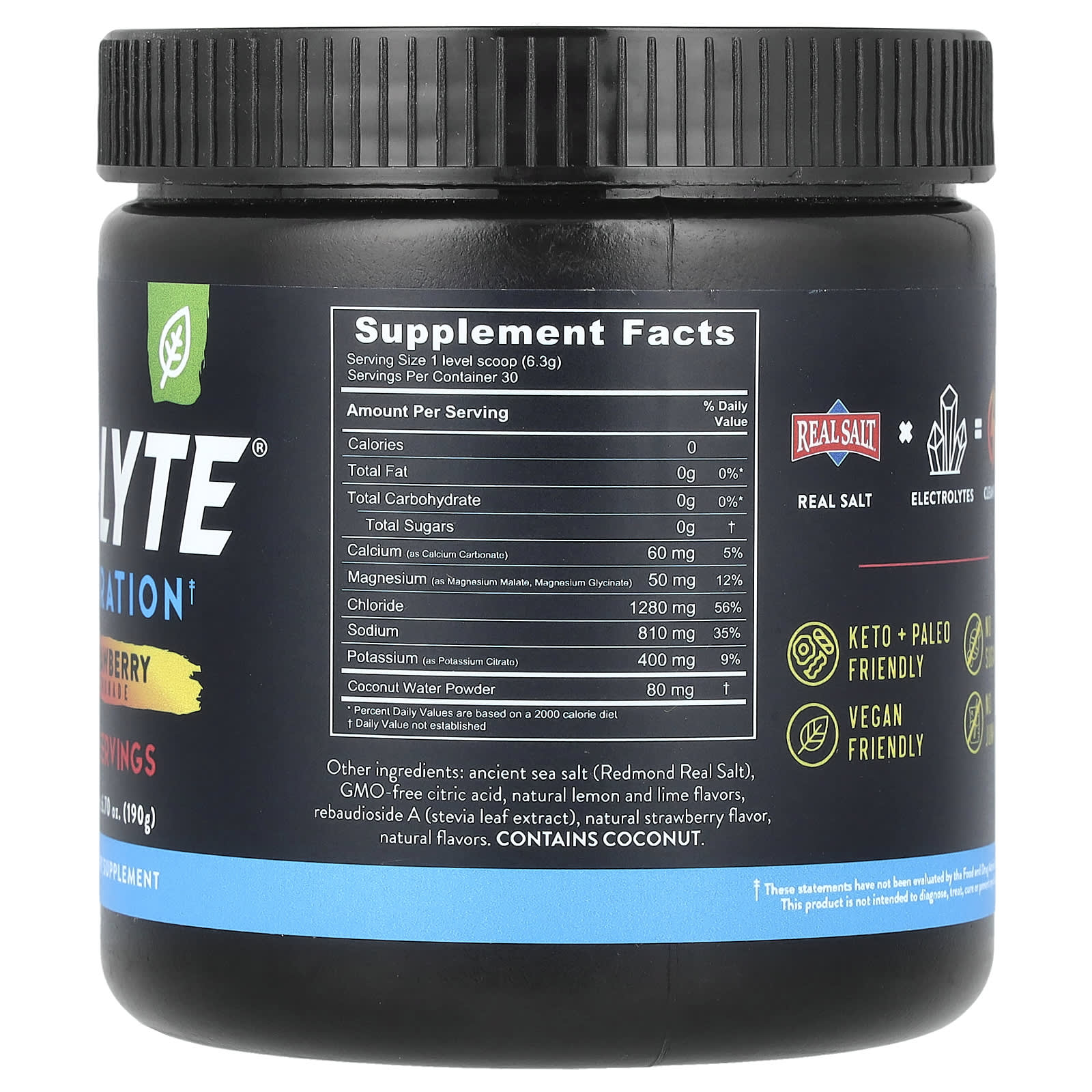 Redmond Trading Company, Re-Lyte® Hydration, Strawberry Lemonade, 6.7 oz (190 g) - Image 2