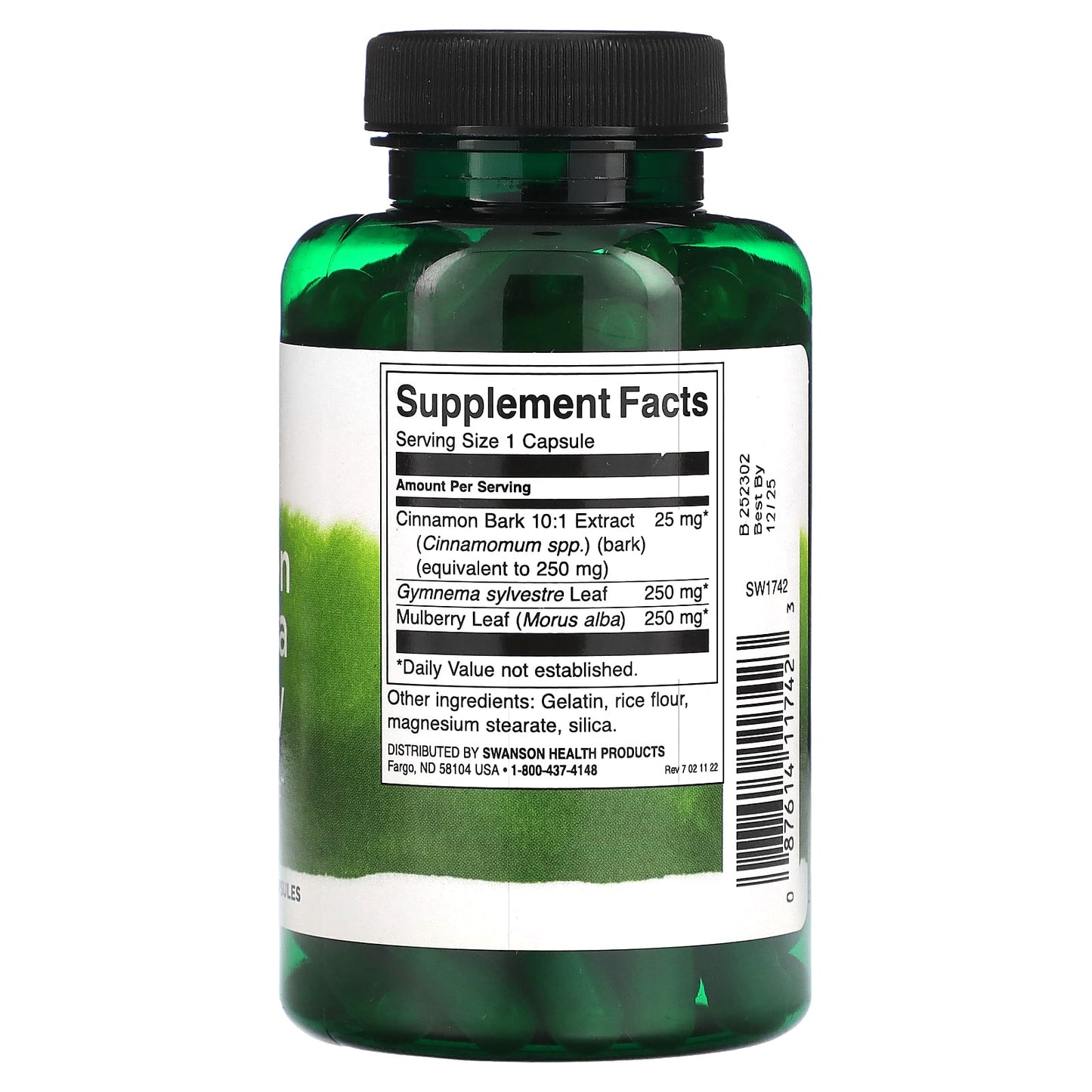Swanson, Cinnamon Gymnema Mulberry Complex, 120 Capsules - Image 2