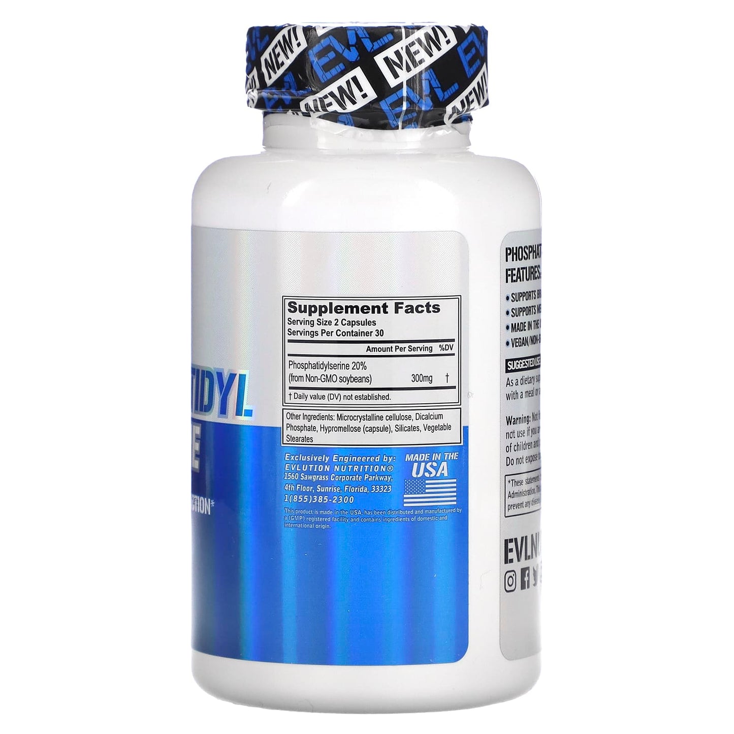 <b>EVLution Nutrition Phosphatidyl Serine Supplement for Brain Support, 60 Veggie Capsules</b> - Image 2