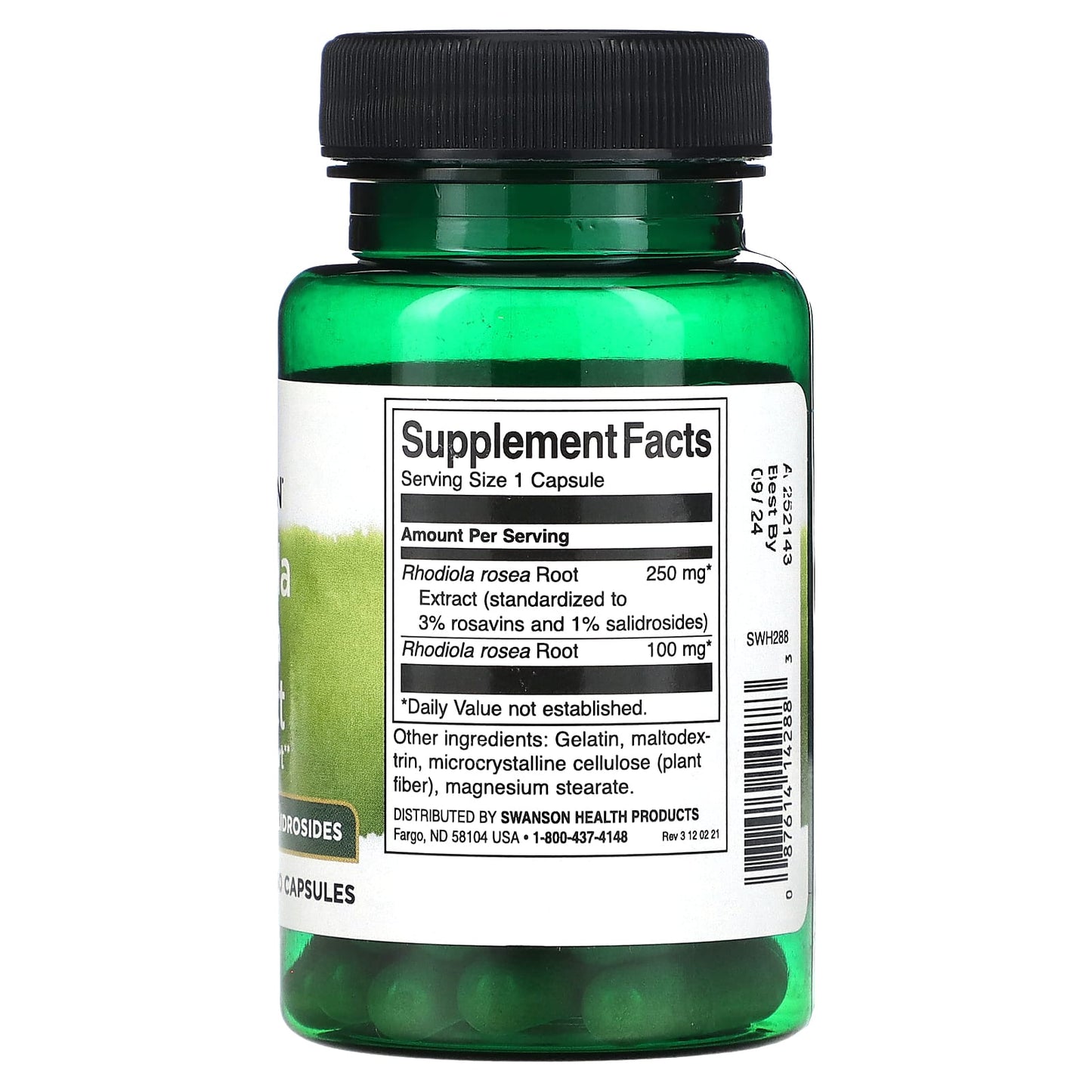 Swanson, Rhodiola Rosea Extract, 60 Capsules - Image 2