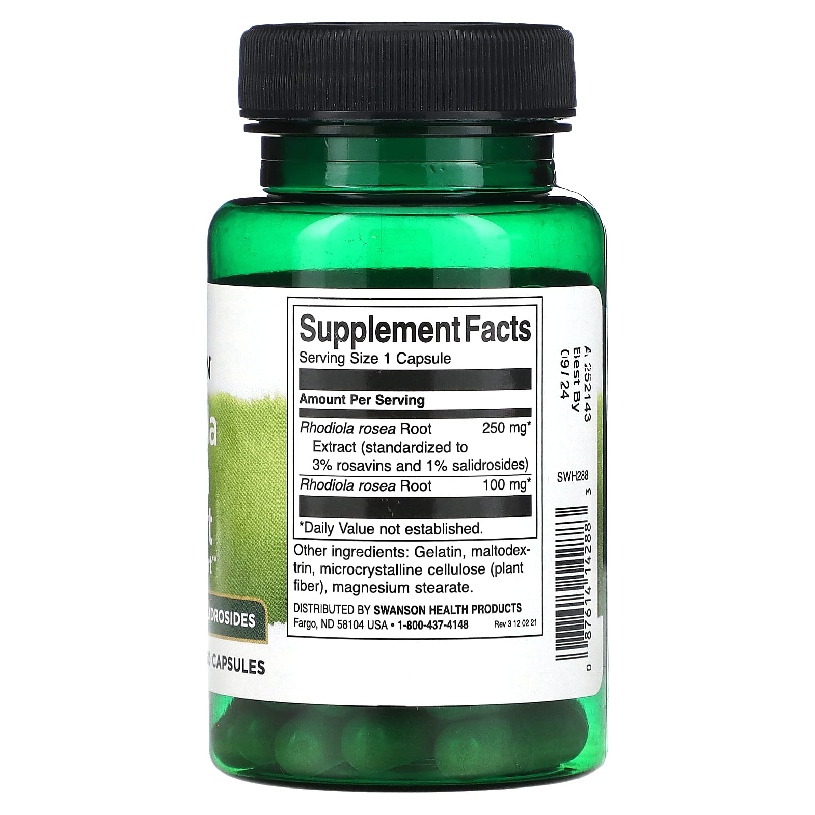 Swanson, Rhodiola Rosea Extract, 60 Capsules - Image 2