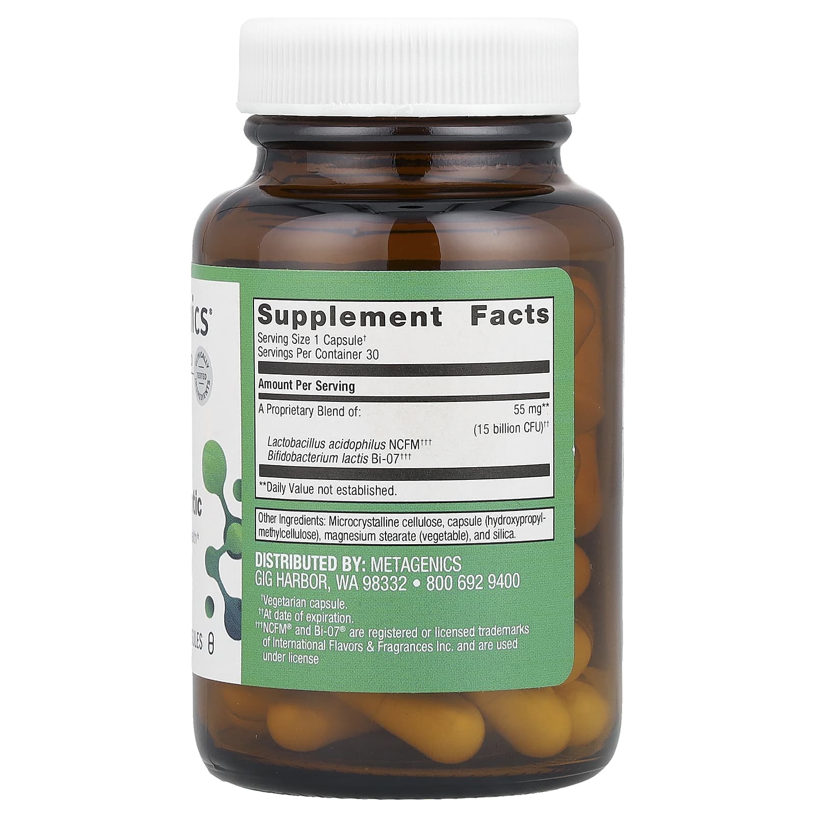 Metagenics, UltraFlora® Balance Probiotic, 55 mg (15 Billion CFU), 30 Capsules - Image 2