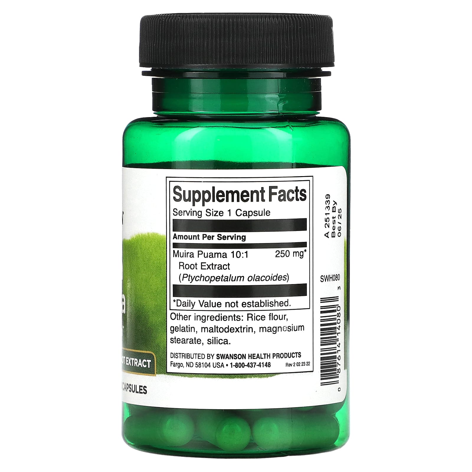 Swanson, Muira Puama, 250 mg, 60 Capsules - Image 2