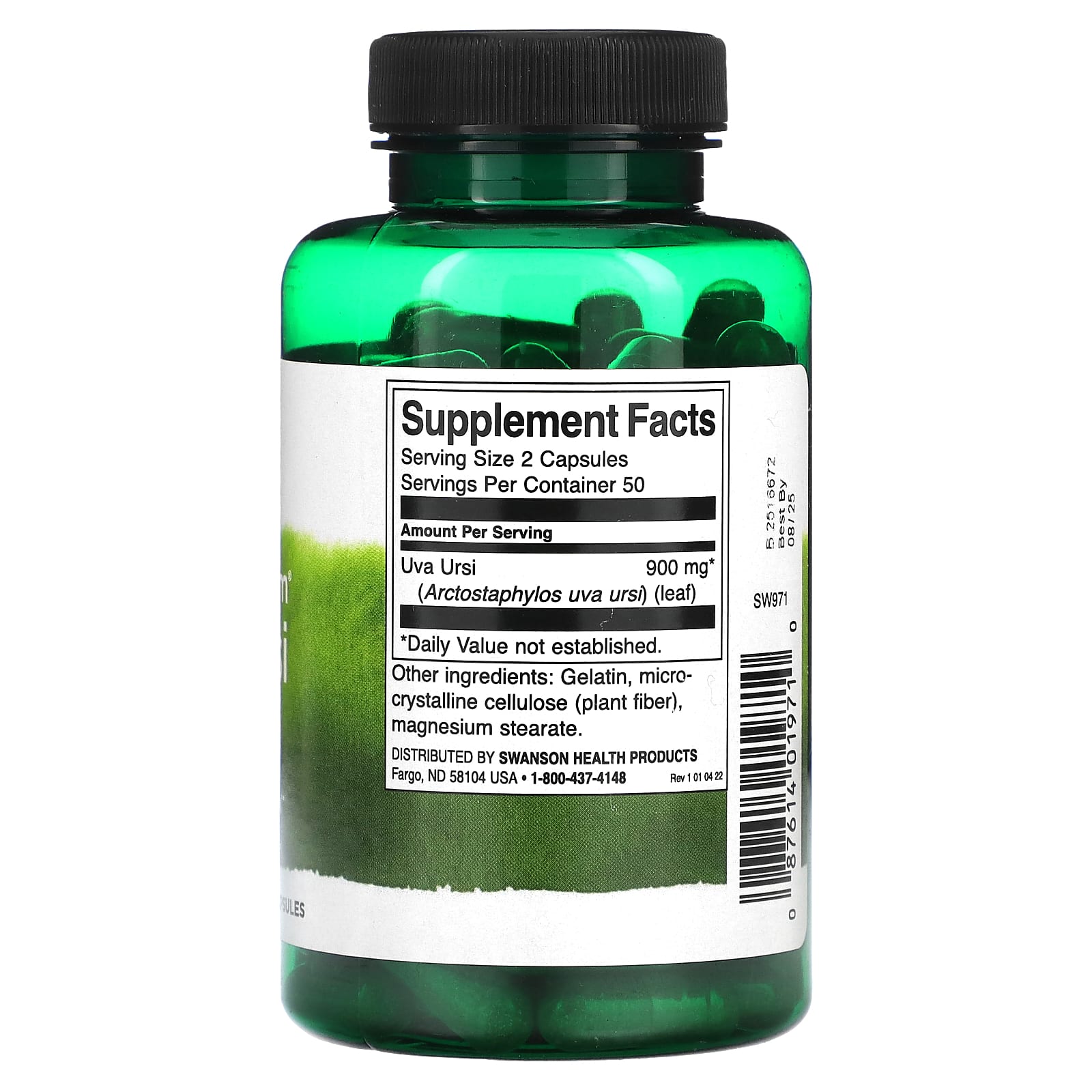 Swanson, Full Spectrum Uva Ursi Leaf, 450 mg, 100 Capsules - Image 2