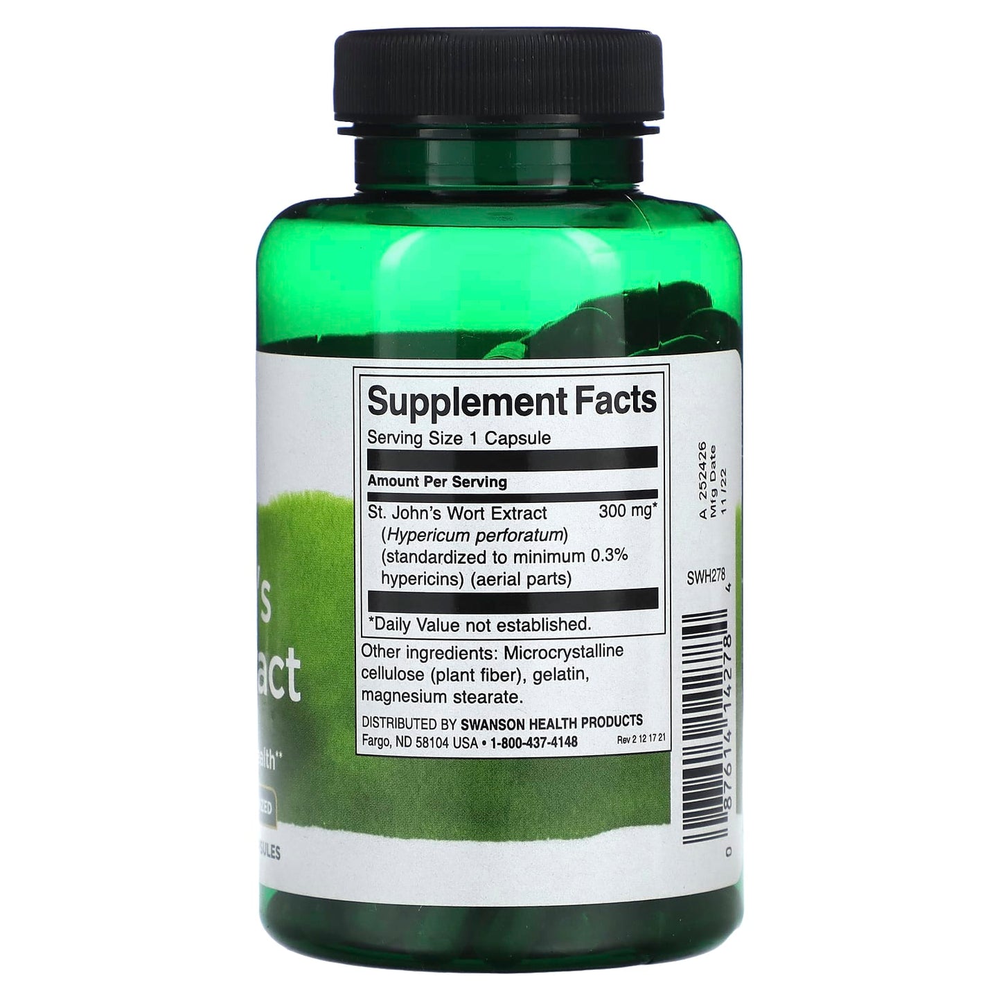 Swanson, St. Johns's Wort Extract, Standardized, 300 mg , 120 Capsules - Image 2