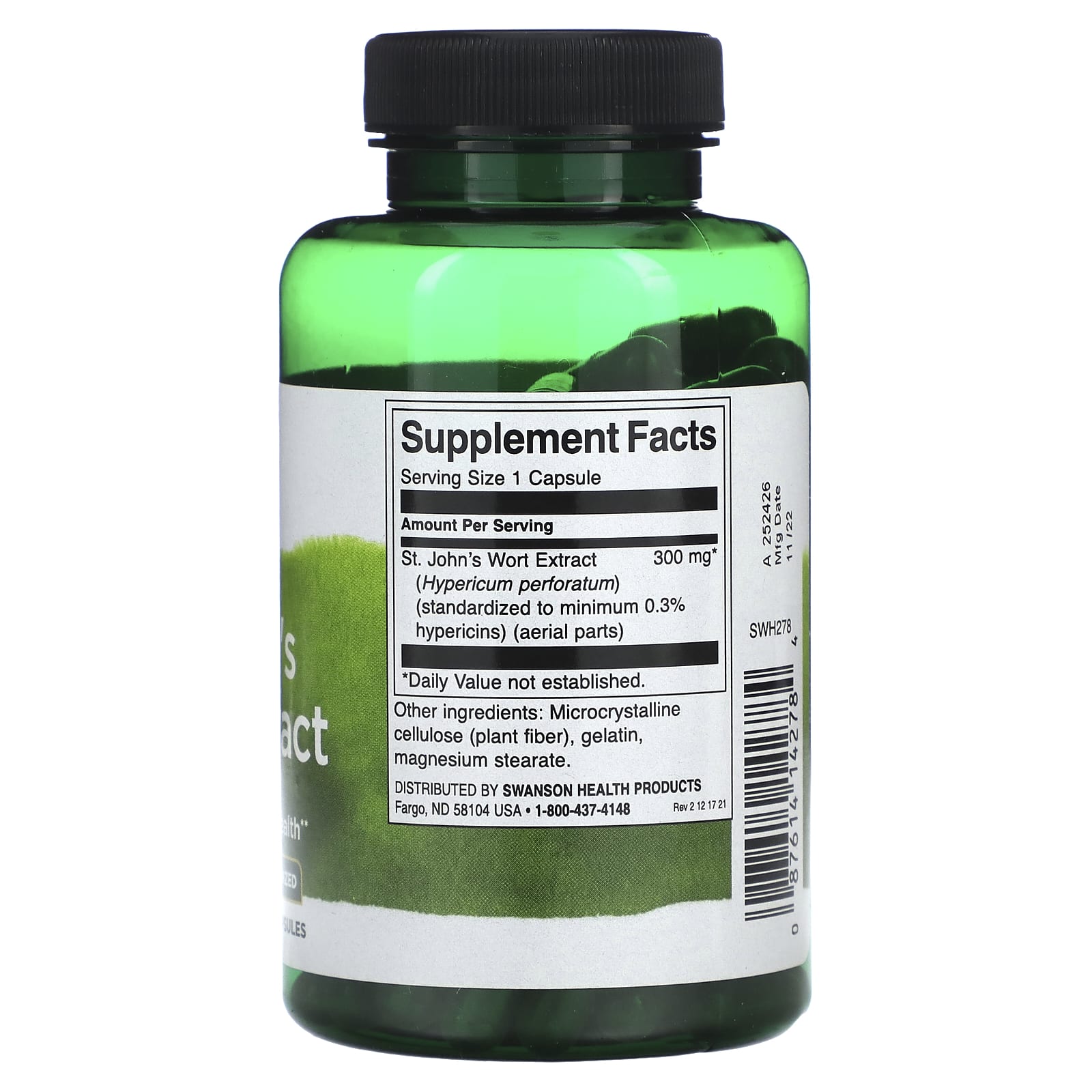 Swanson, St. Johns's Wort Extract, Standardized, 300 mg , 120 Capsules - Image 2