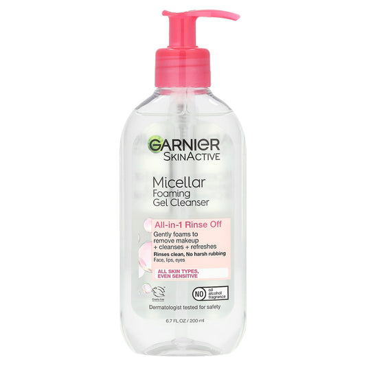 Garnier All-in-1 Micellar Foaming Gel Cleanser for All Skin Types - Image 1