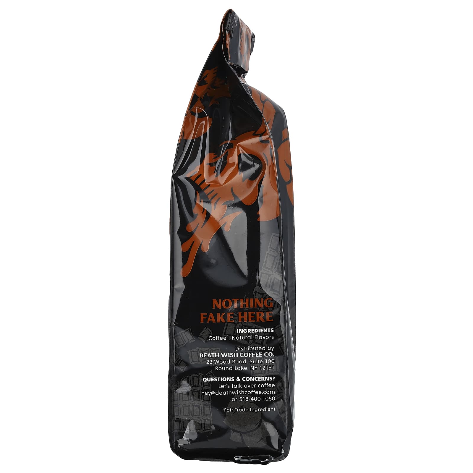 Death Wish Chocolate Hazelnut Flavored Ground Coffee, 10 oz, Fair Trade, 283g - Image 2