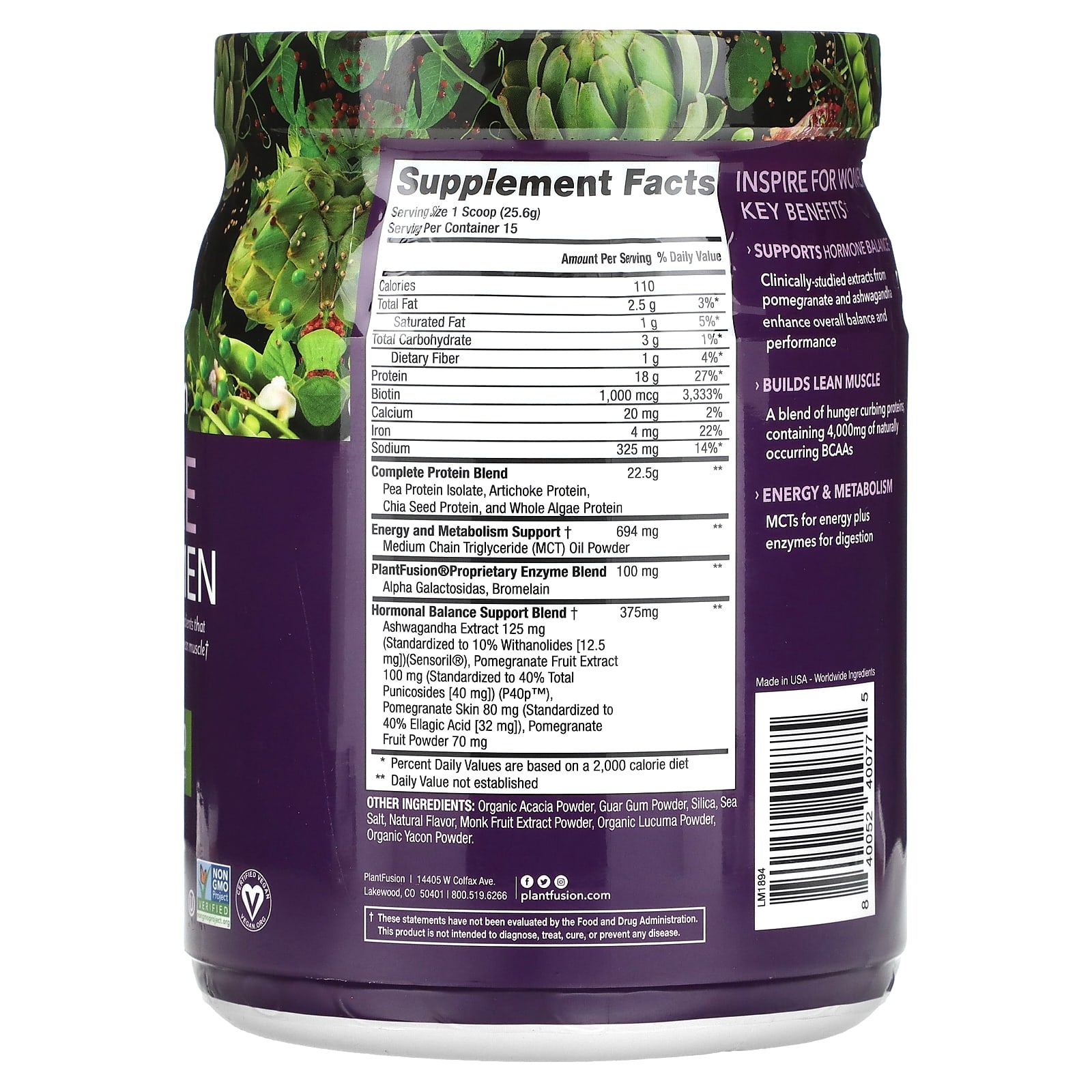 PlantFusion, Inspire for Women, Natural, 13.56 oz (384.3 g) - Image 2